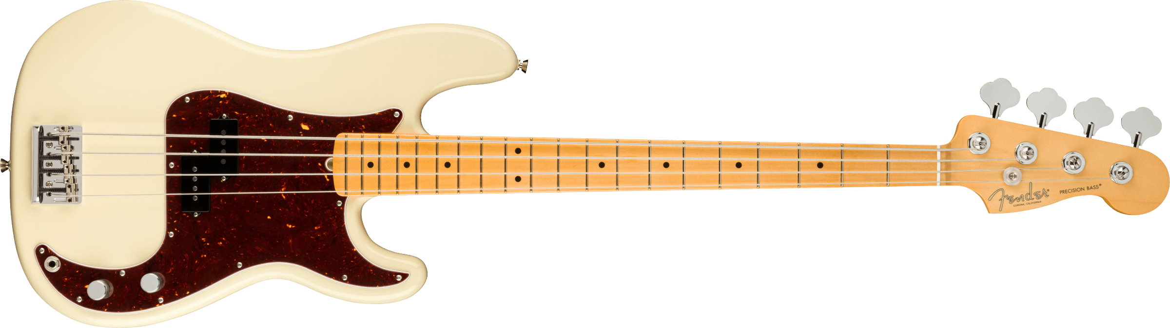 Fender® American Professional II Precision Bass®, Maple Fingerboard, Olympic White