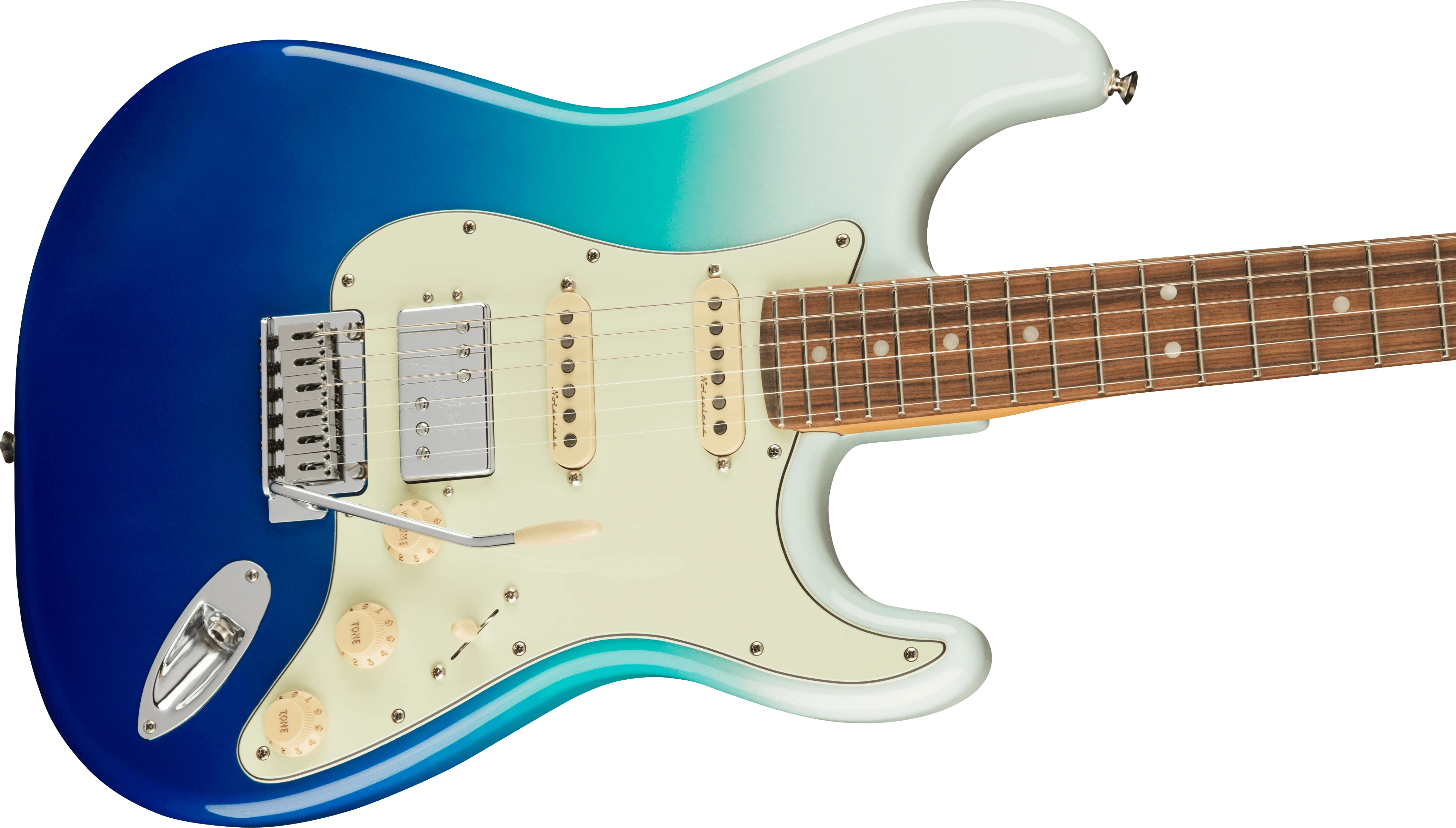Fender® Player Plus Stratocaster® HSS, Pau Ferro Fingerboard, Belair Blue