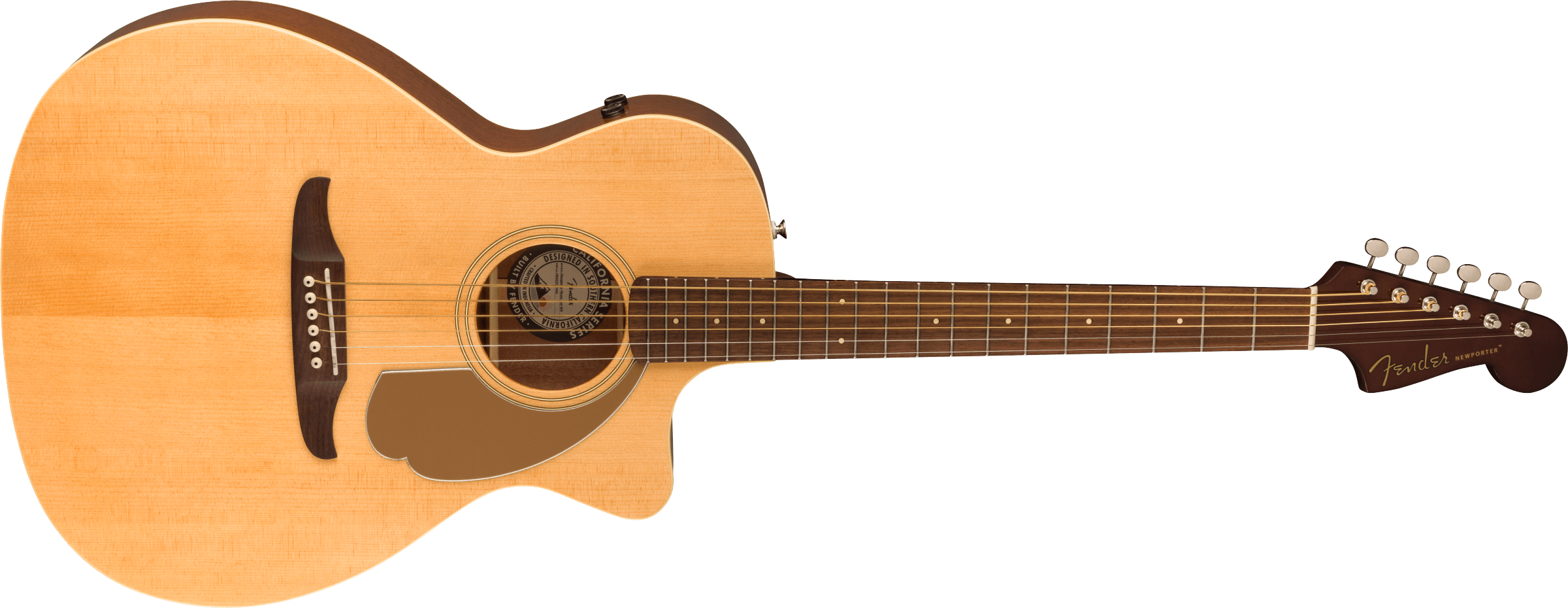 Fender® Newporter Player, Walnut Fingerboard, Gold Pickguard, Natural