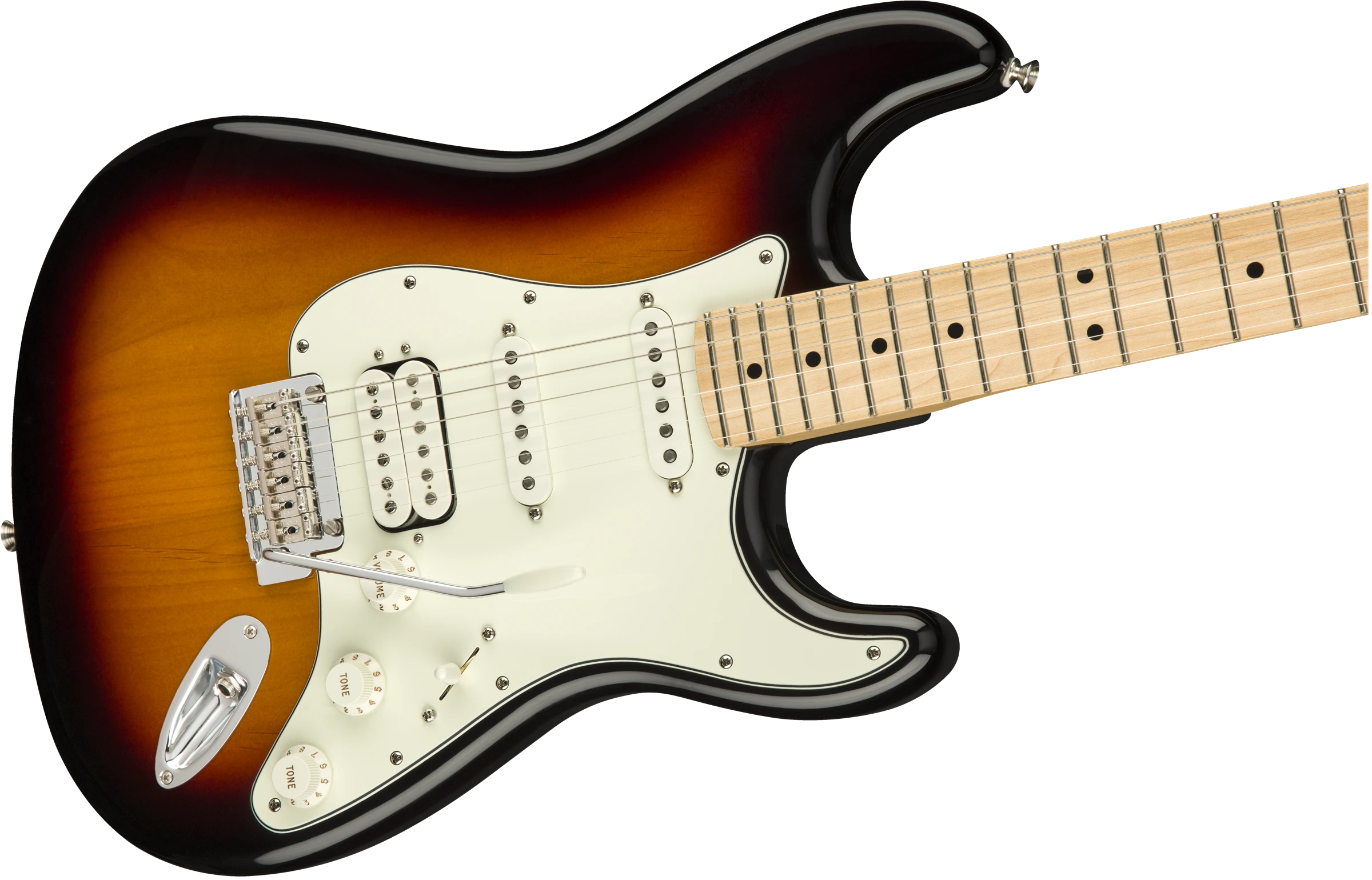 Fender® Player Stratocaster®, HSS, Maple Fingerboard, 3-Color Sunburst