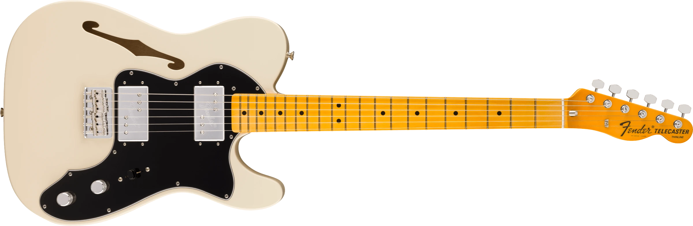 Fender® Limited Edition American Vintage II 1972 Telecaster® Thinline, Maple Fingerboard, Olympic White
