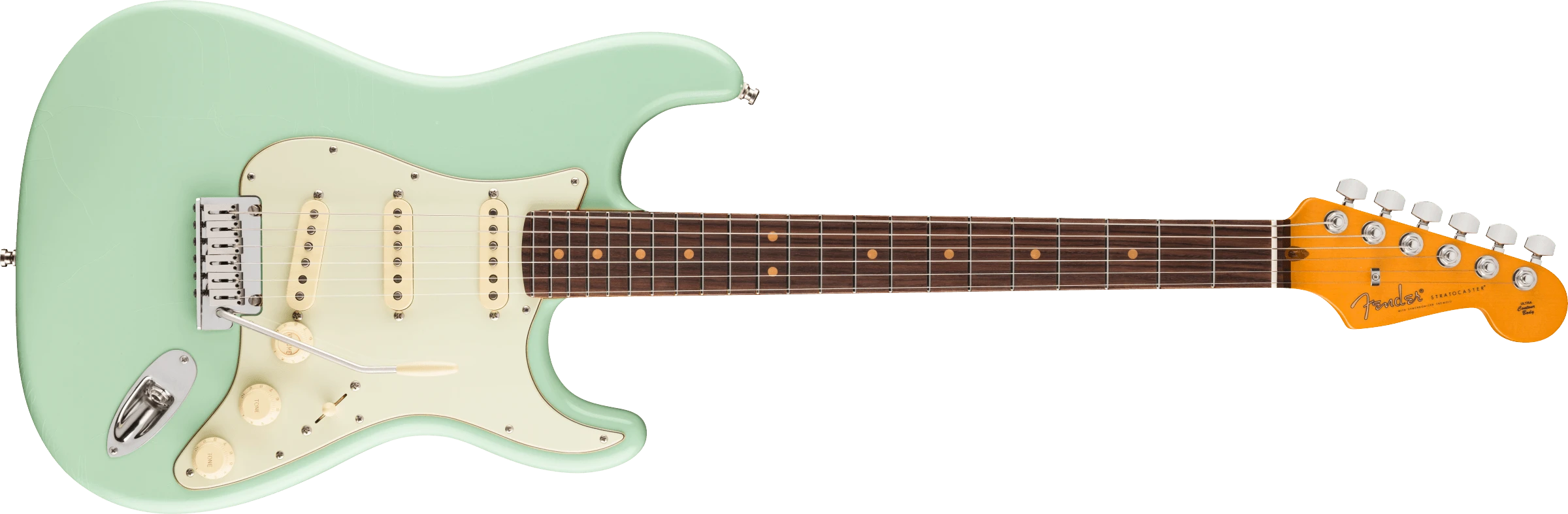 Fender® American Ultra Luxe Vintage '60s Stratocaster®, Rosewood Fingerboard, Surf Green
