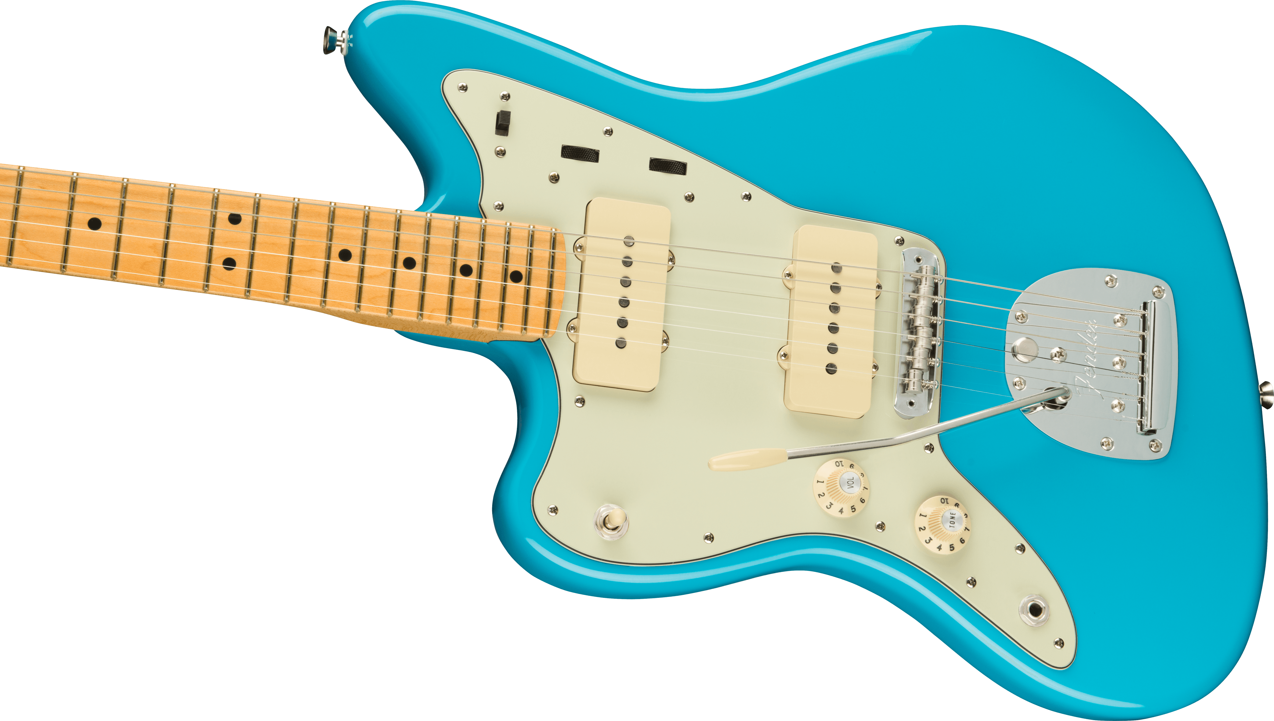 Fender® American Professional II Jazzmaster® Left-Hand, Maple Fingerboard, Miami Blue