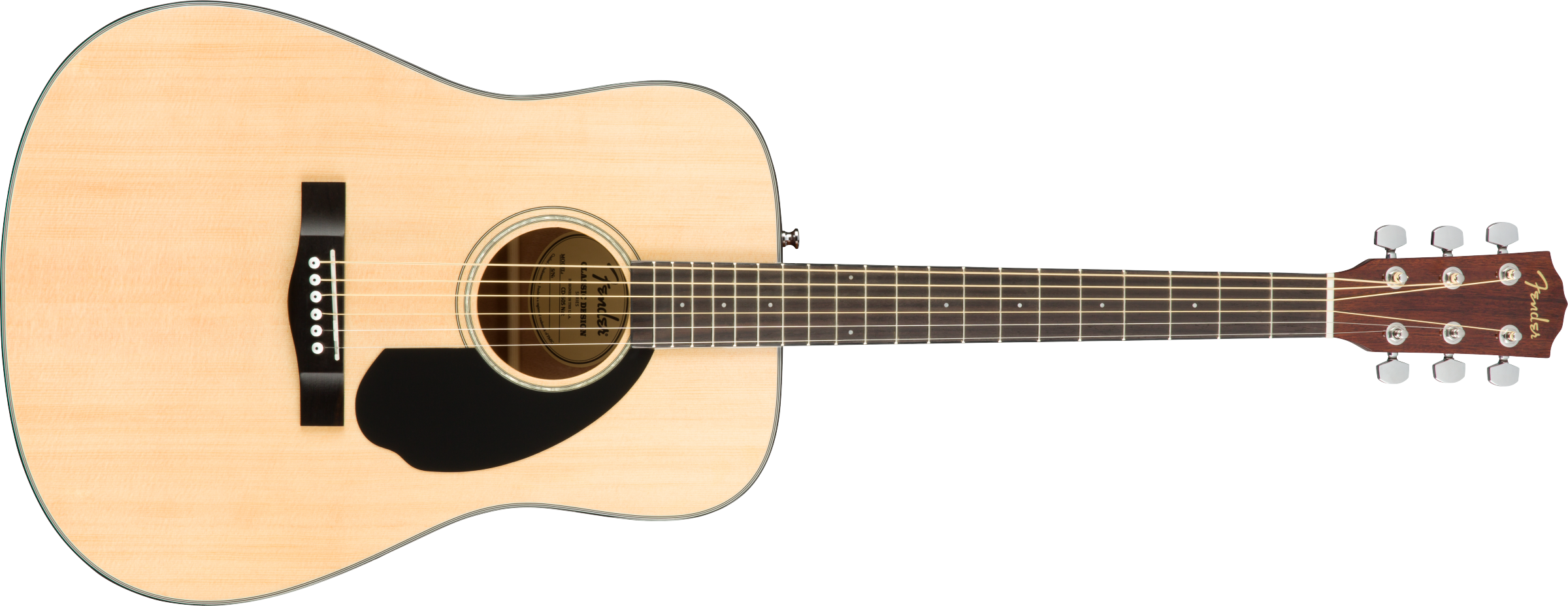 Fender® CD-60S Dreadnought, Walnut Fingerboard, Natural