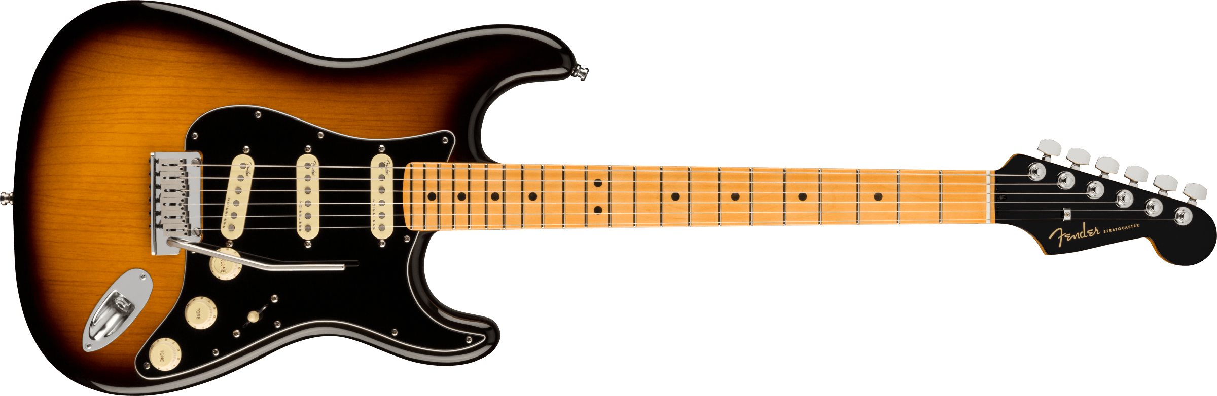 Fender® American Ultra Luxe Stratocaster®, Maple Fingerboard, 2-Color Sunburst