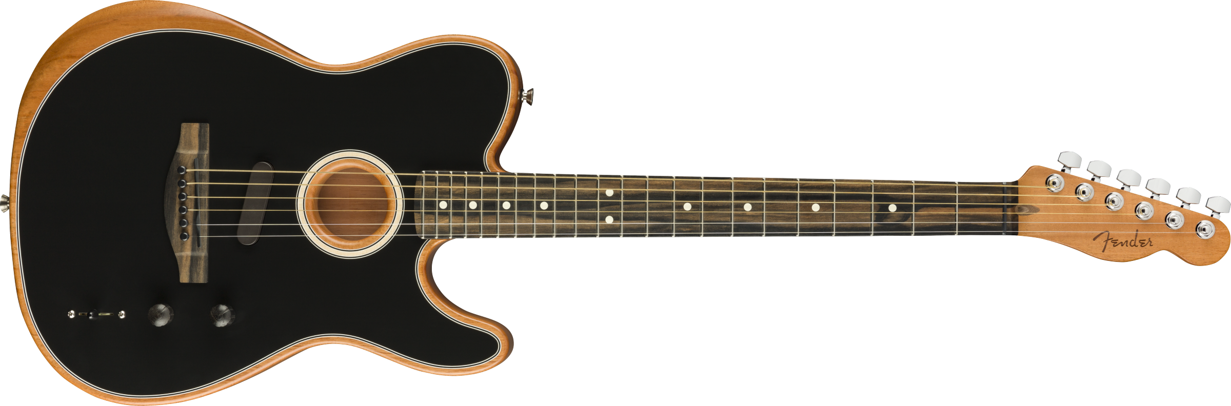Fender® American Acoustasonic® Telecaster®, Ebony Fingerboard, Black