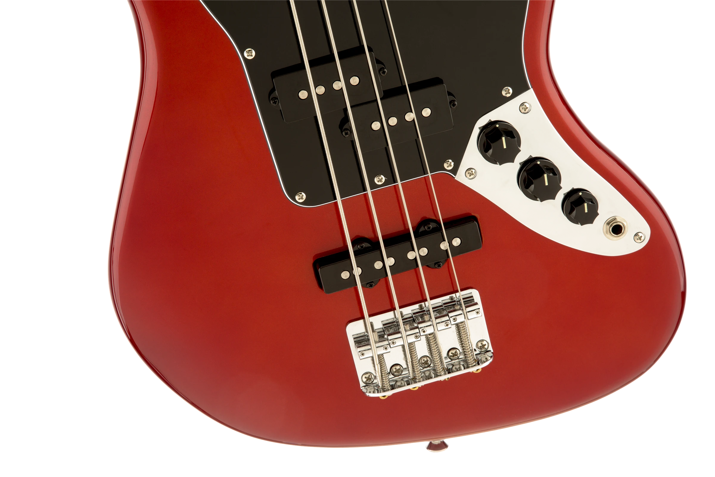 Squier® Vintage Modified Jaguar® Bass Special SS, Rosewood Fingerboard, Candy Apple Red