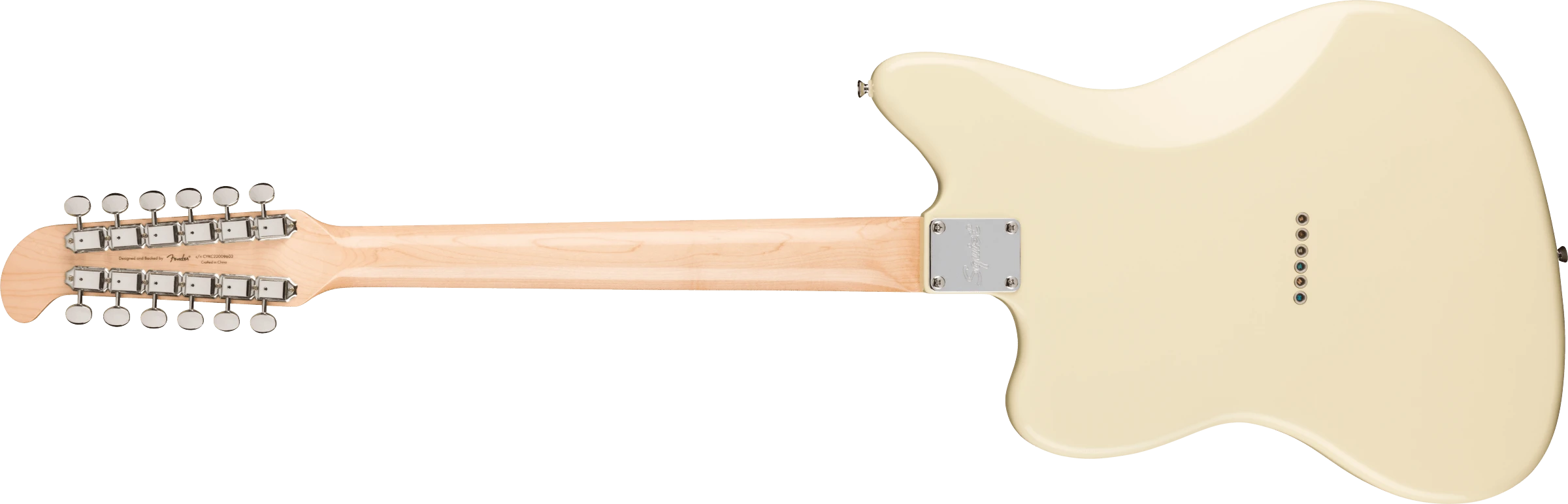 Squier® Paranormal Jazzmaster® XII, Laurel Fingerboard, Tortoiseshell Pickguard, Olympic White