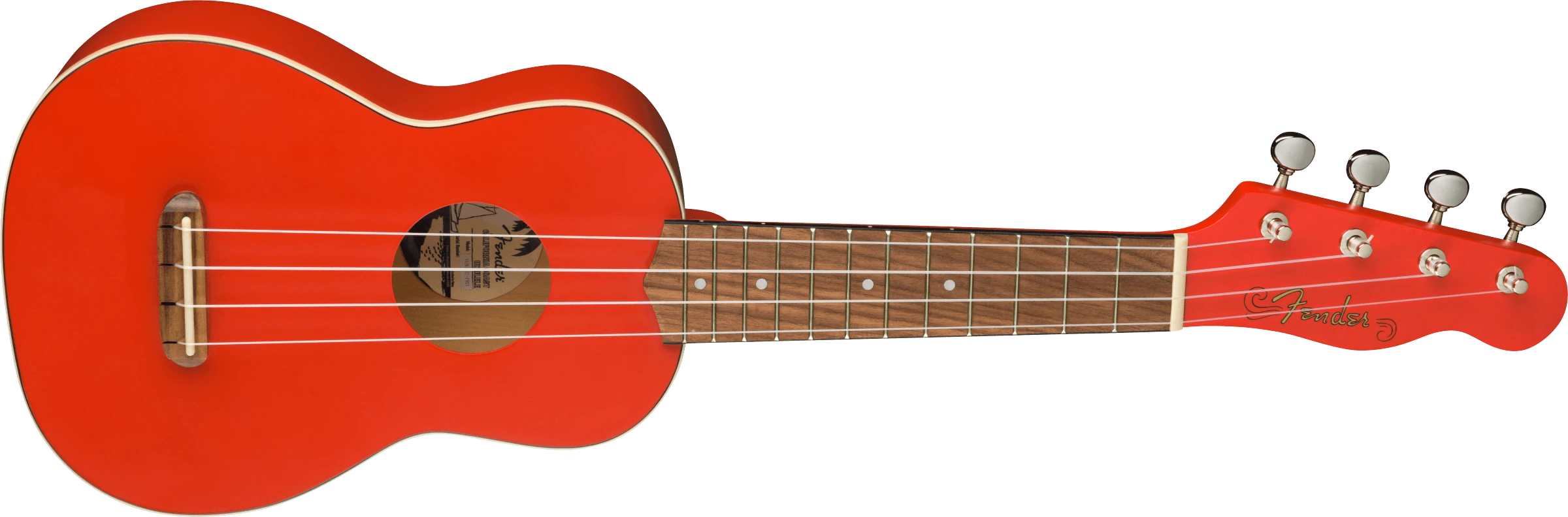 Fender® FSR Venice Soprano Ukulele, Walnut Fingerboard, Fiesta Red