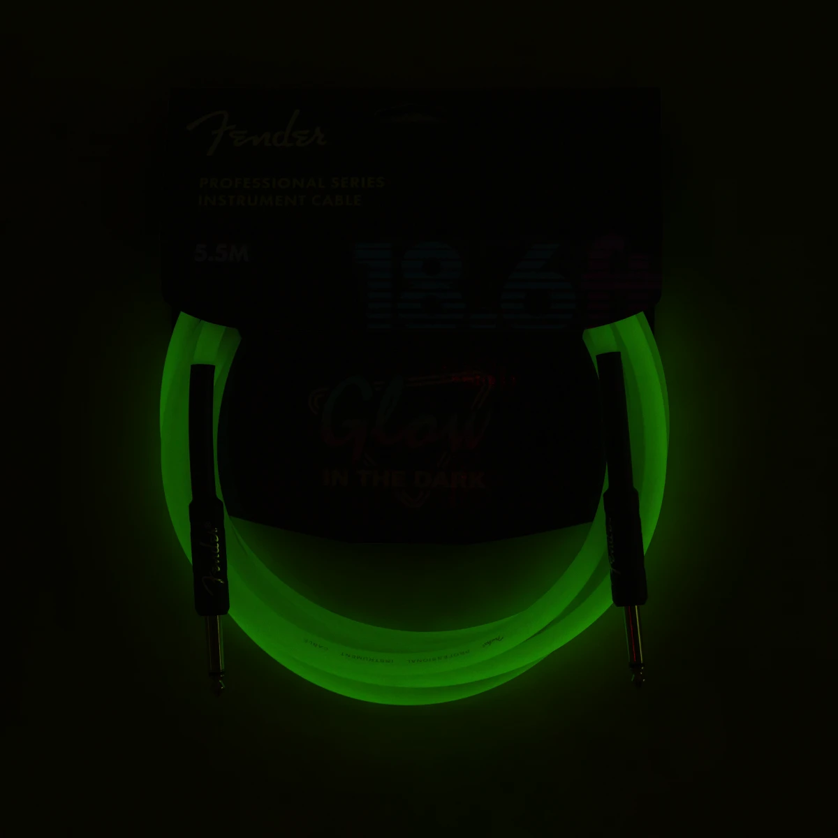 Fender® Professional Glow in the Dark Cable, Green, 18.6'