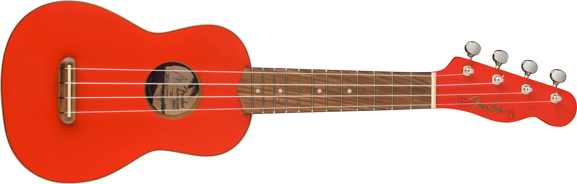Fender® FSR Venice Soprano Ukulele, Walnut Fingerboard, Fiesta Red