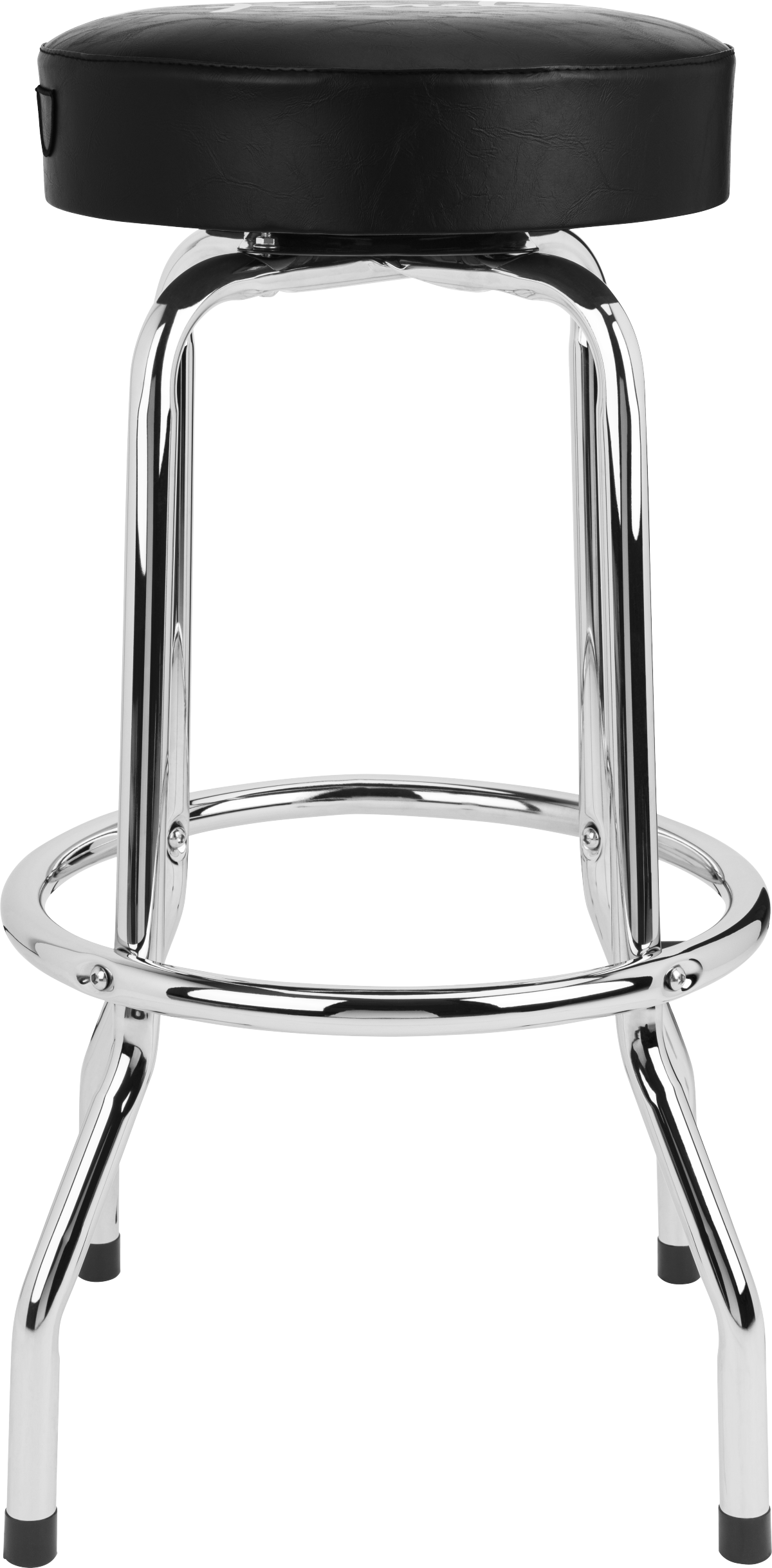 Fender® Spaghetti Logo Pick Pouch Barstool, Black/Chrome, 30"