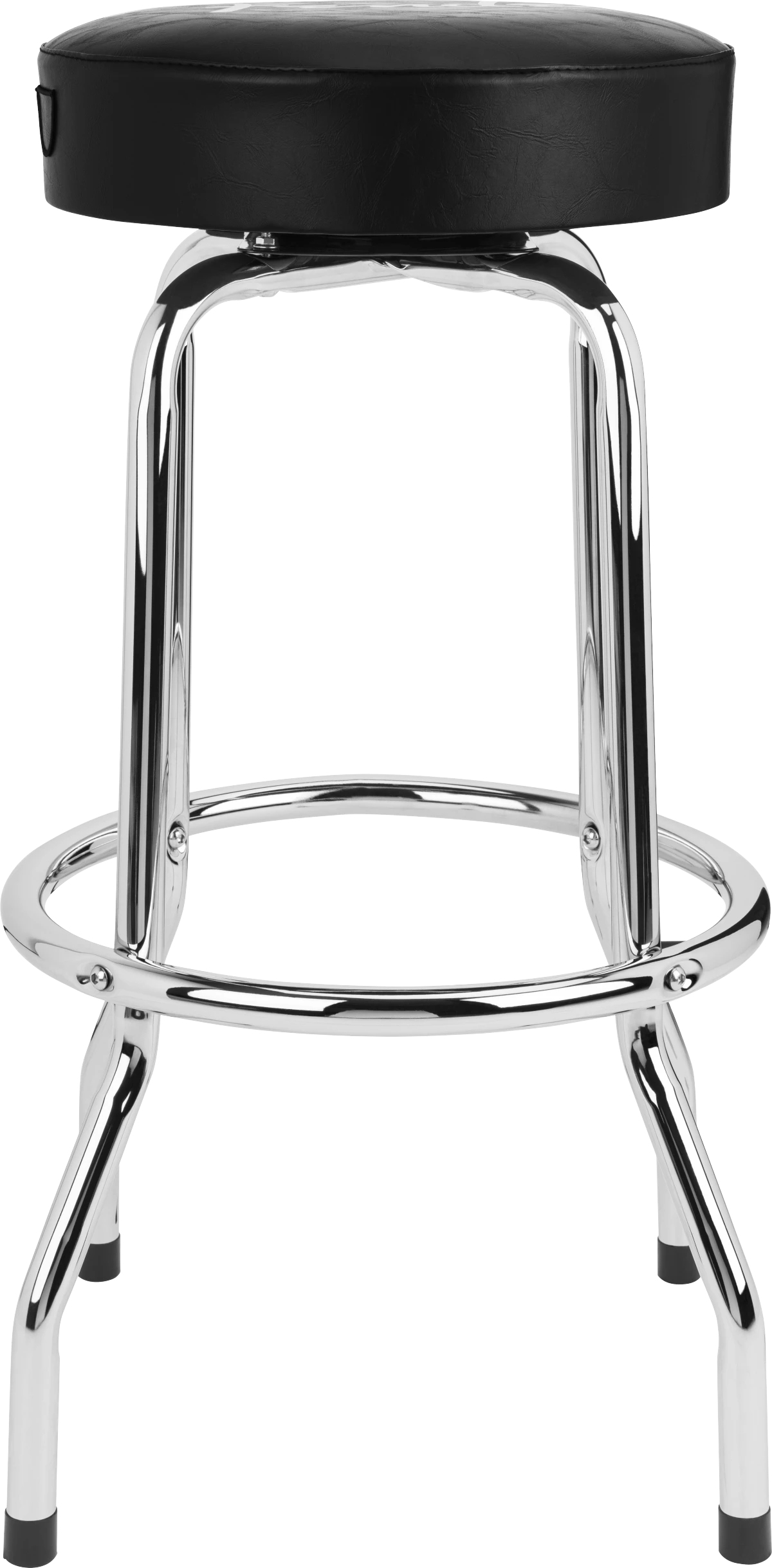 Fender® Spaghetti Logo Pick Pouch Barstool, Black/Chrome, 30"