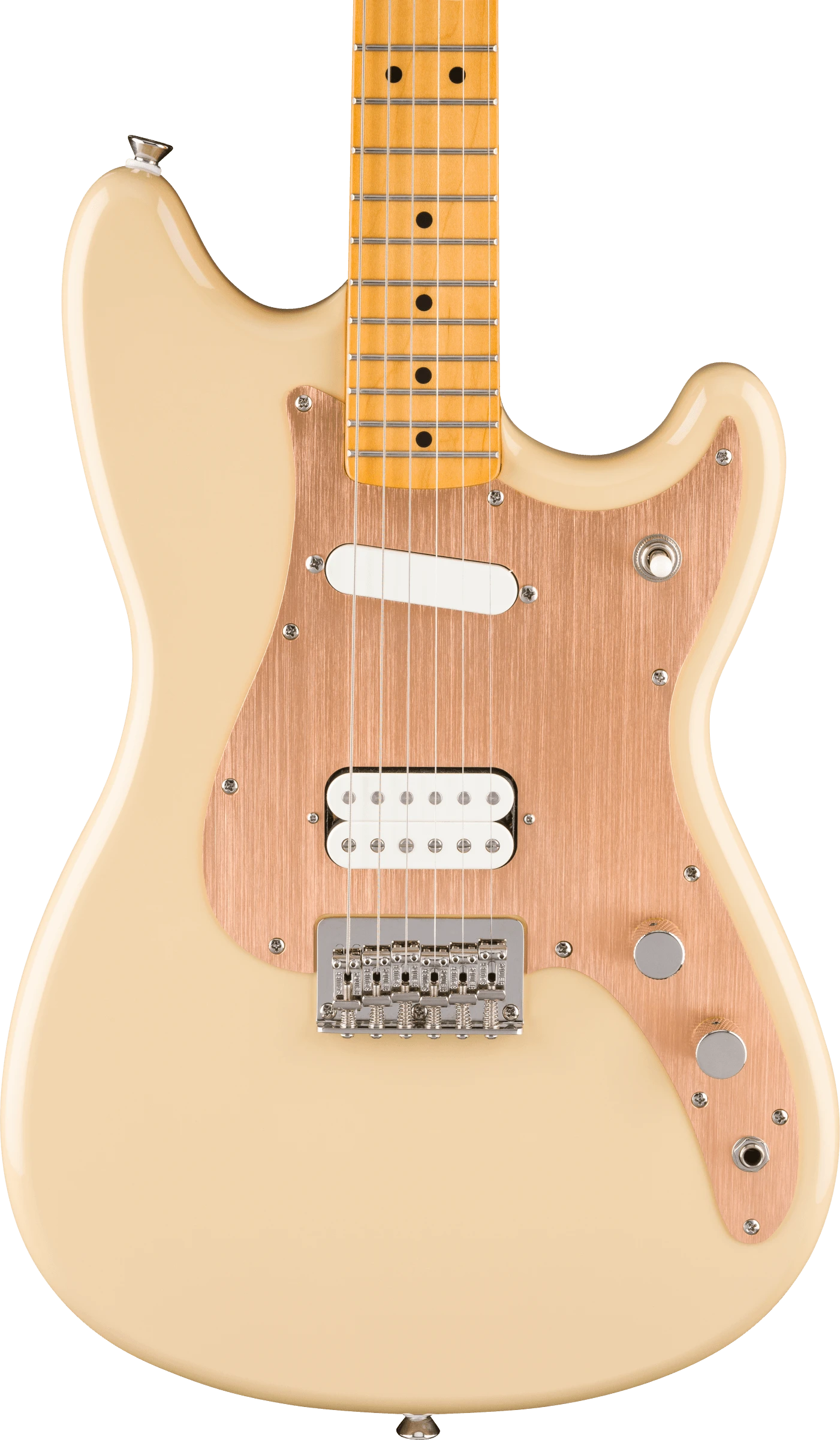 Squier® Classic Vibe™ Duo-Sonic™ HS, Maple Fingerboard, Gold Anodized Pickguard, Desert Sand