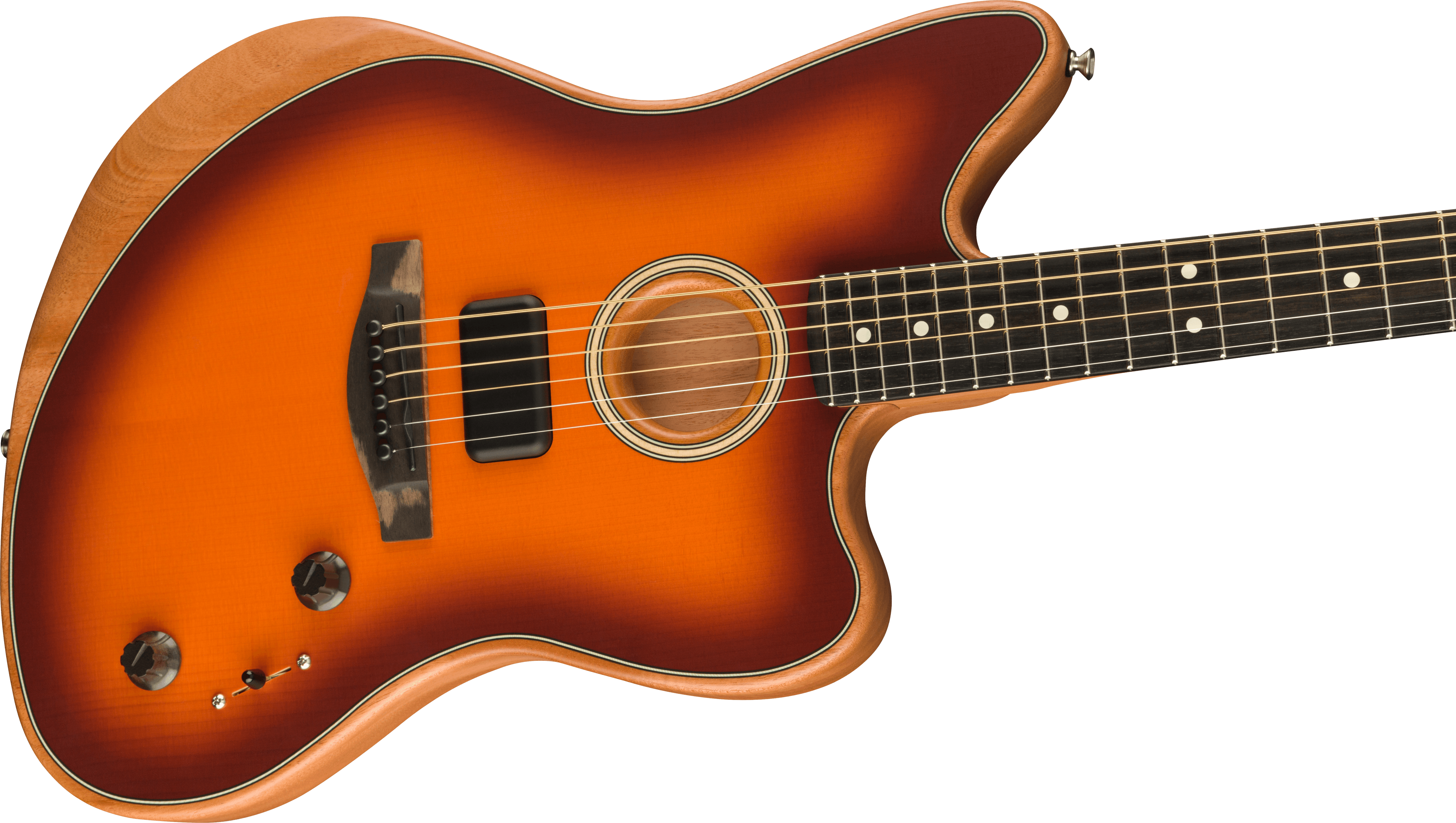 Fender® American Acoustasonic® Jazzmaster®, Tobacco Sunburst, Ebony Fingerboard
