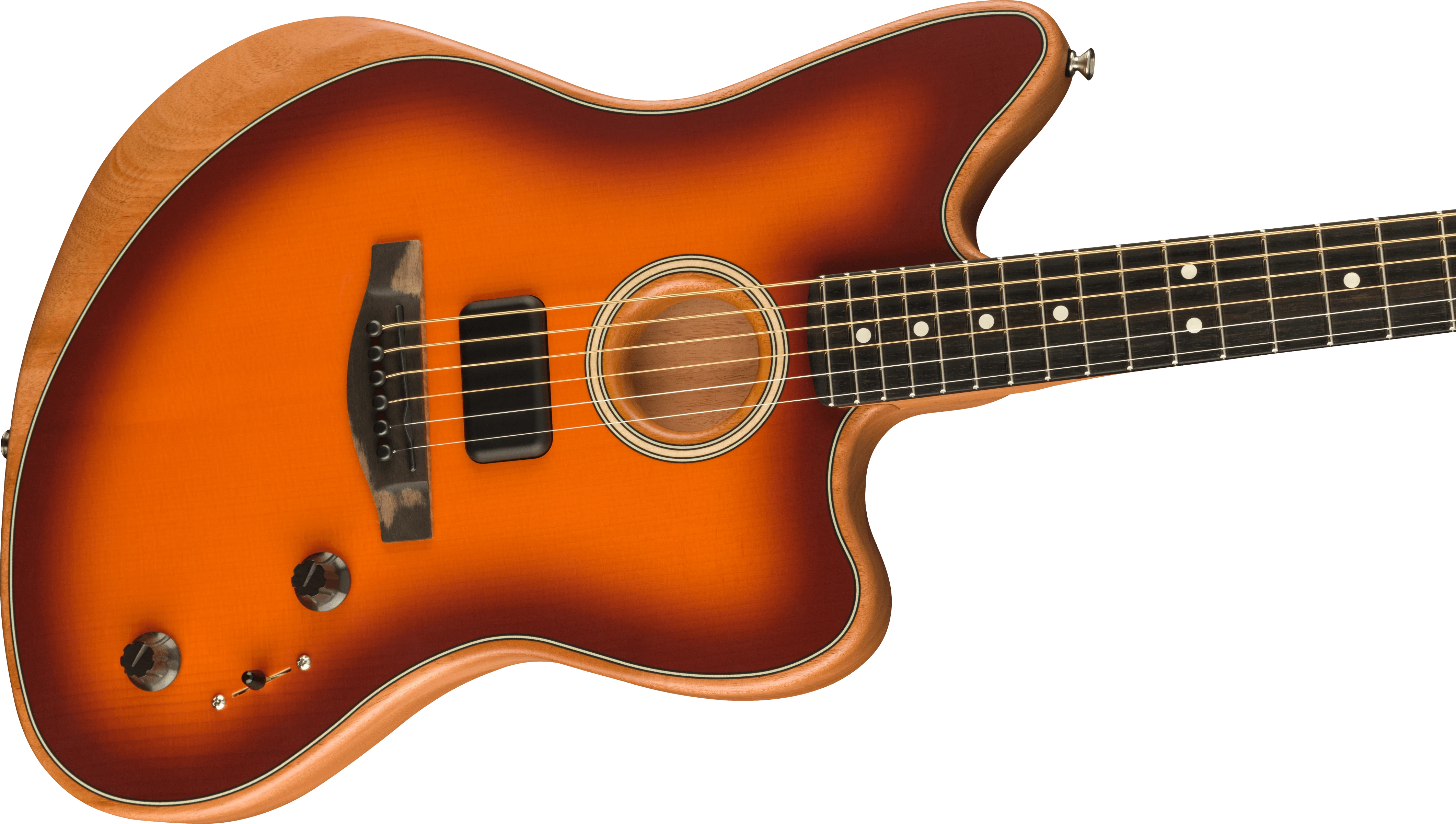 Fender® American Acoustasonic® Jazzmaster®, Tobacco Sunburst, Ebony Fingerboard