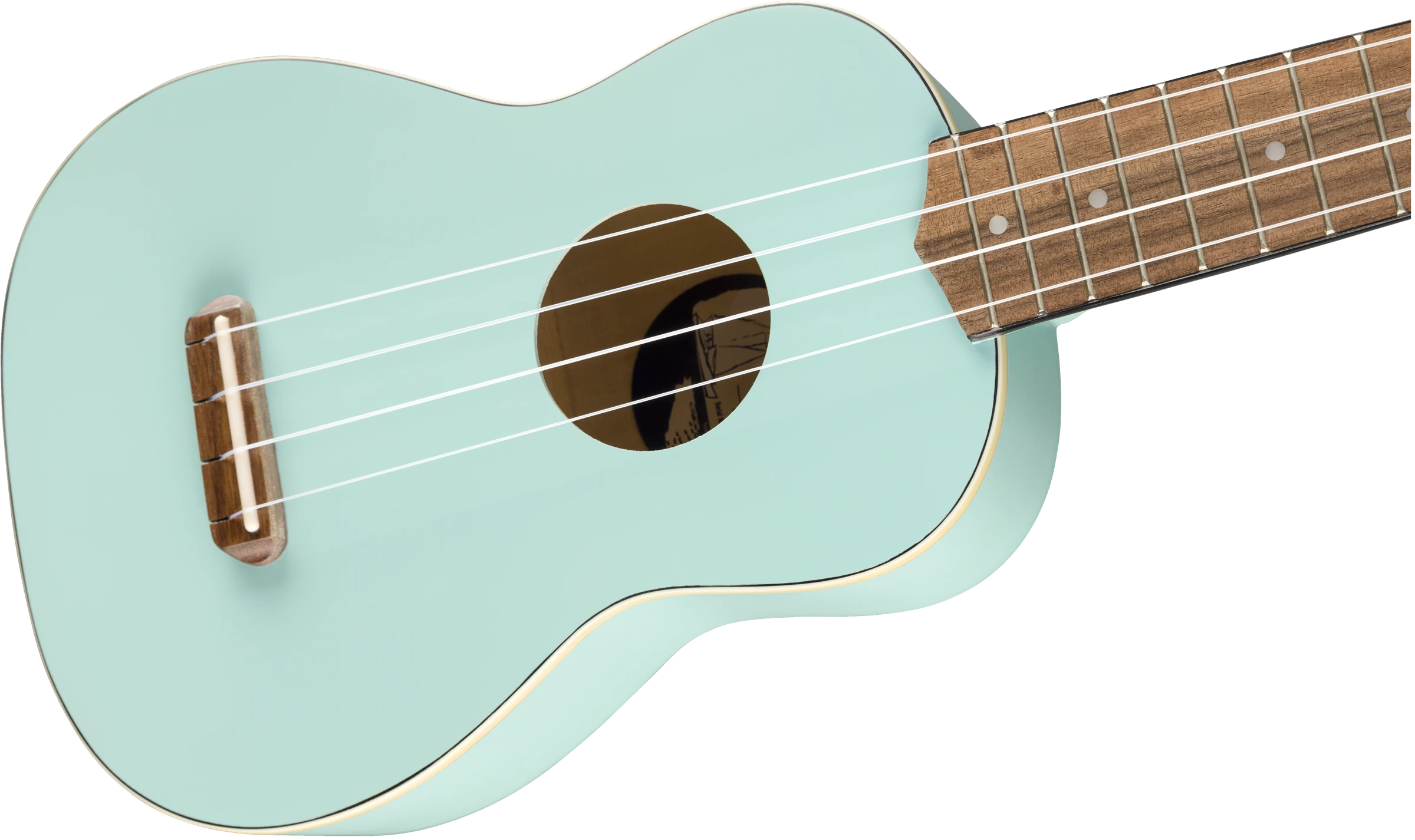 Fender® Venice Soprano Uke, Walnut Fingerboard, Daphne Blue