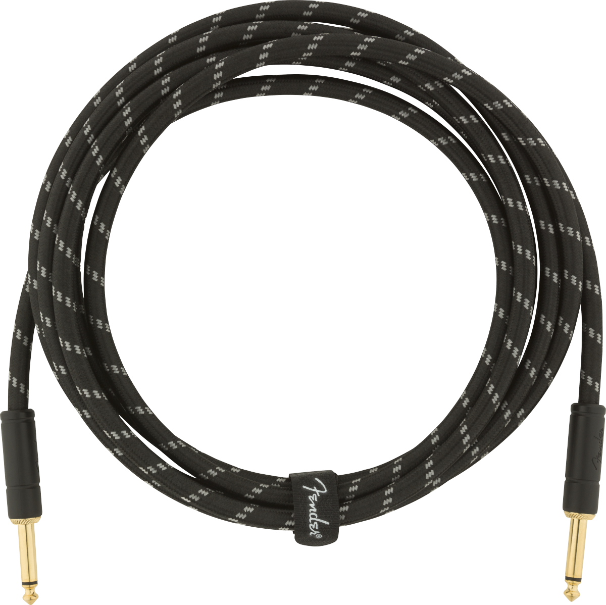 Fender® Deluxe Series Instrument Cable, Straight/Straight, 10', Black Tweed