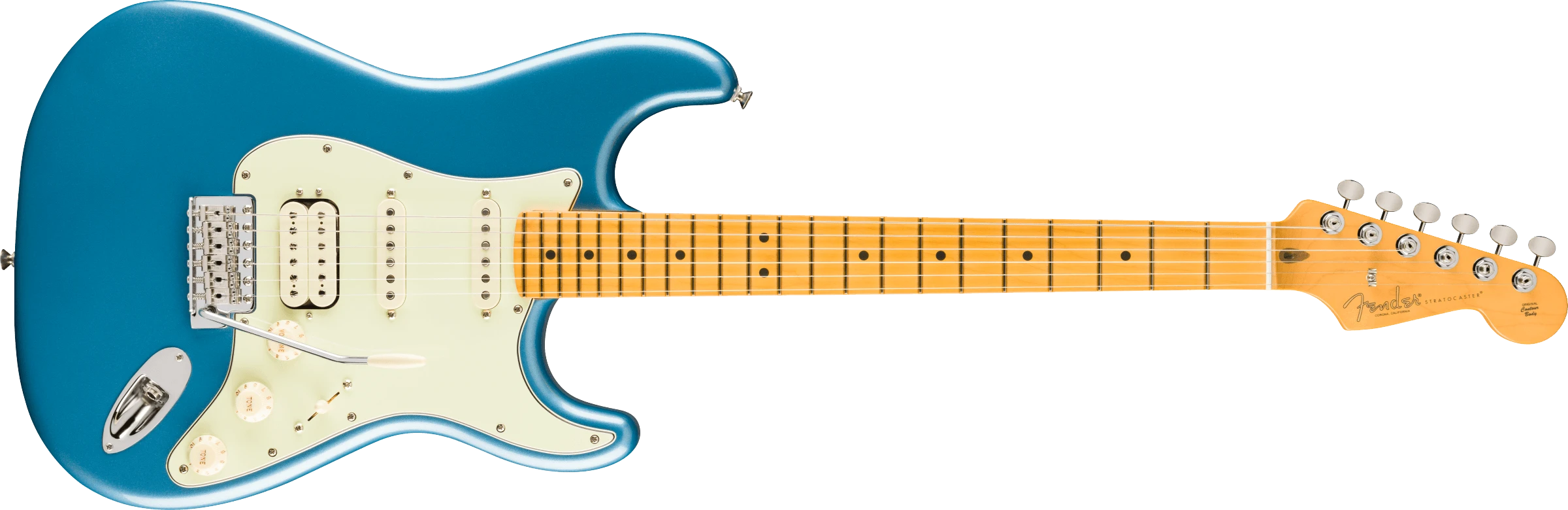 Fender® American Professional Classic Stratocaster® HSS, Maple Fingerboard, Faded Lake Placid Blue