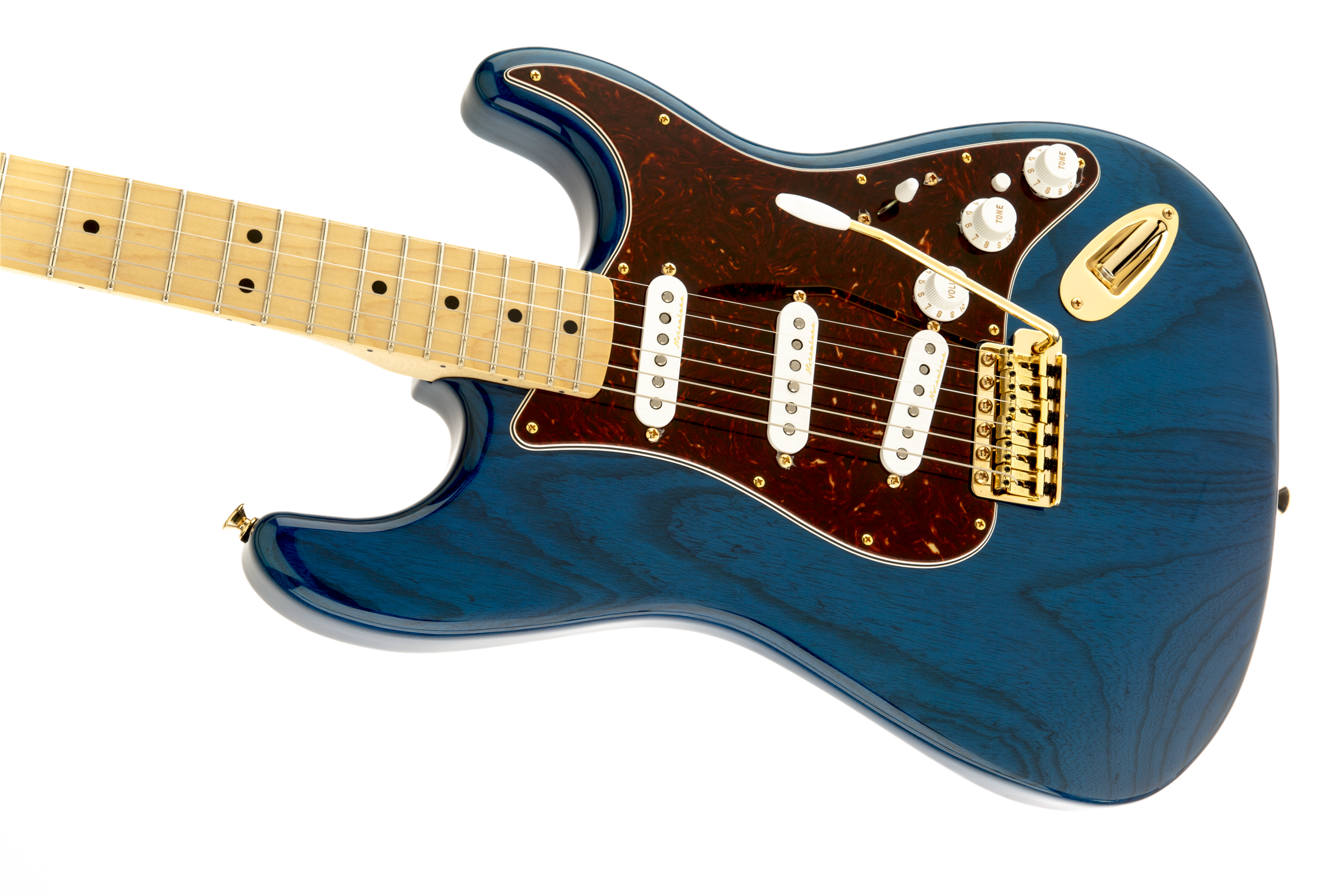 Fender® Deluxe Players Strat®, Maple Fingerboard, Saphire Blue Transparent