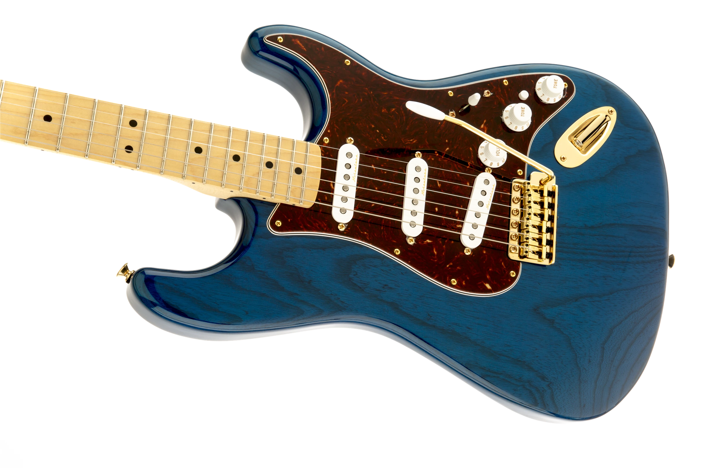 Fender® Deluxe Players Strat®, Maple Fingerboard, Saphire Blue Transparent