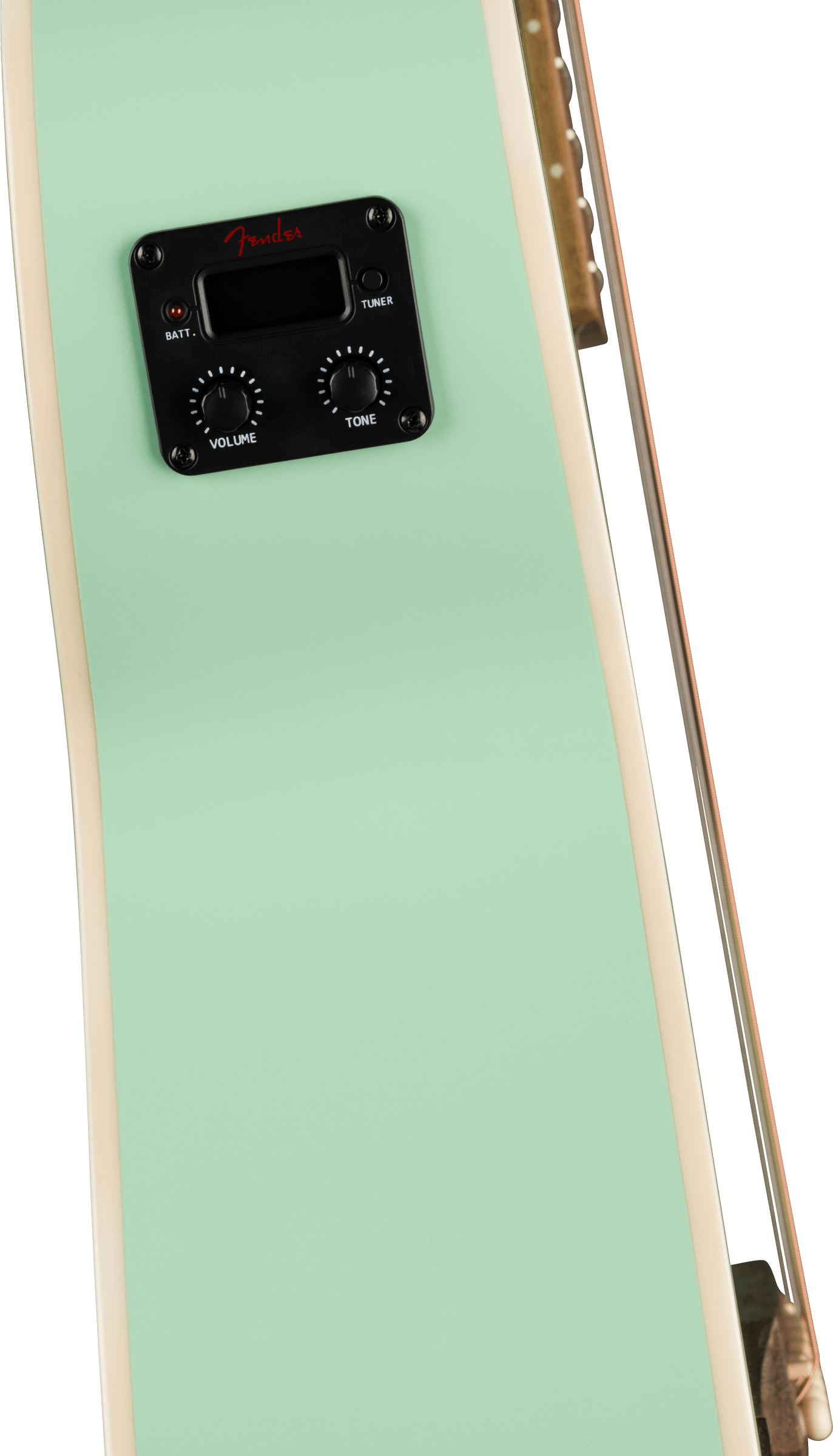Fender® California Standard Monterey™ E, Spruce Top, Ivory Pickguard, Surf Green
