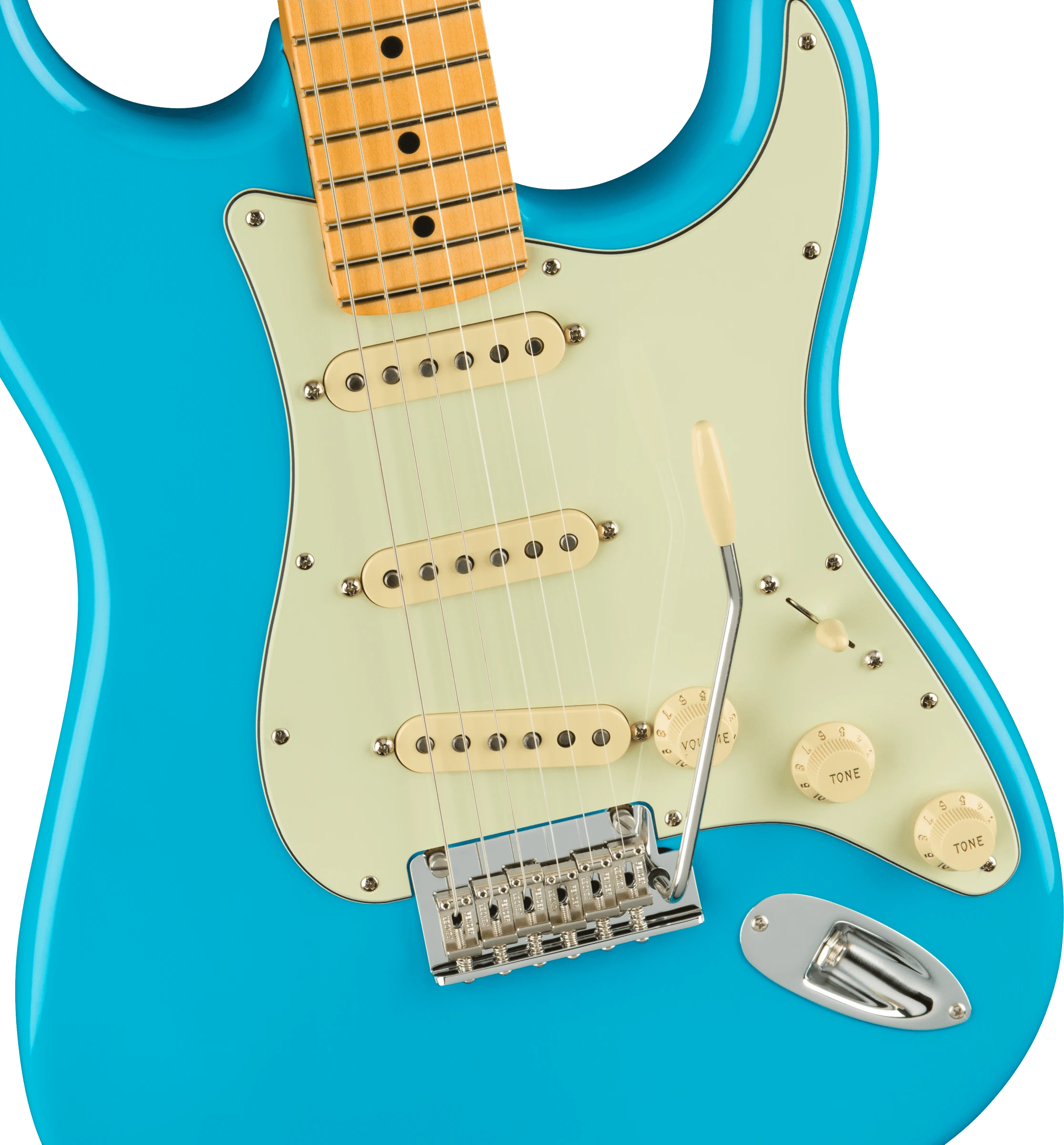 Fender® American Professional II Stratocaster®, Maple Fingerboard, Miami Blue [USATA]