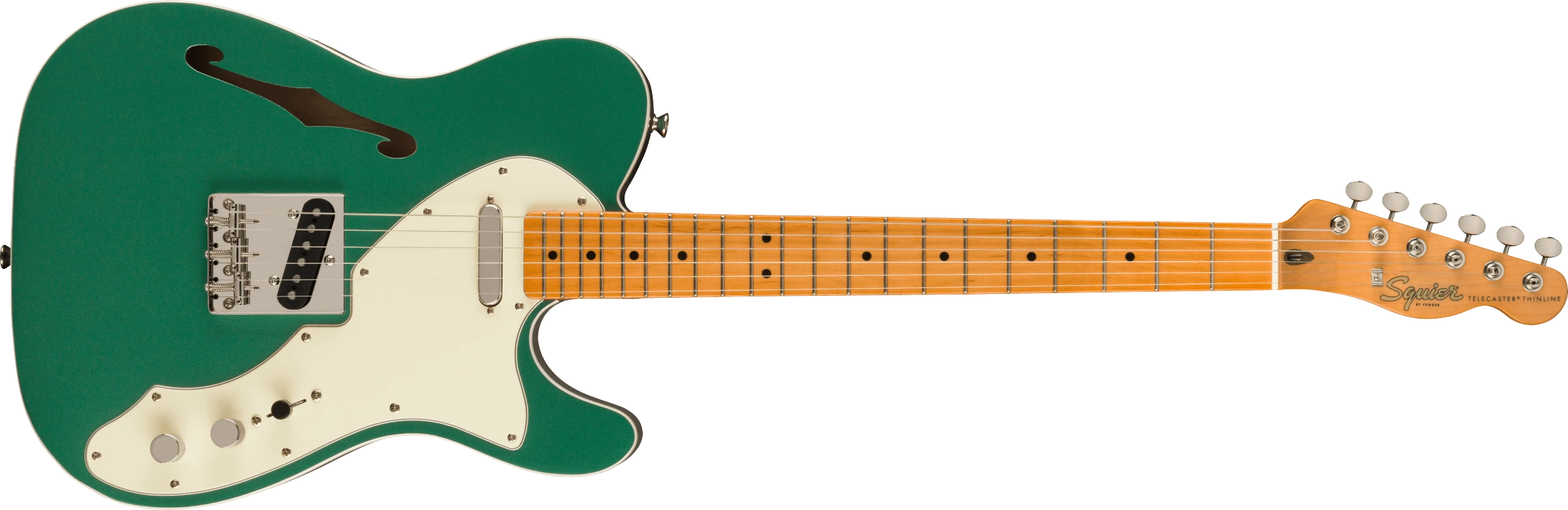 Squier® FSR Classic Vibe '60s Telecaster® Thinline, Maple Fingerboard, Parchment Pickguard, Sherwood Green