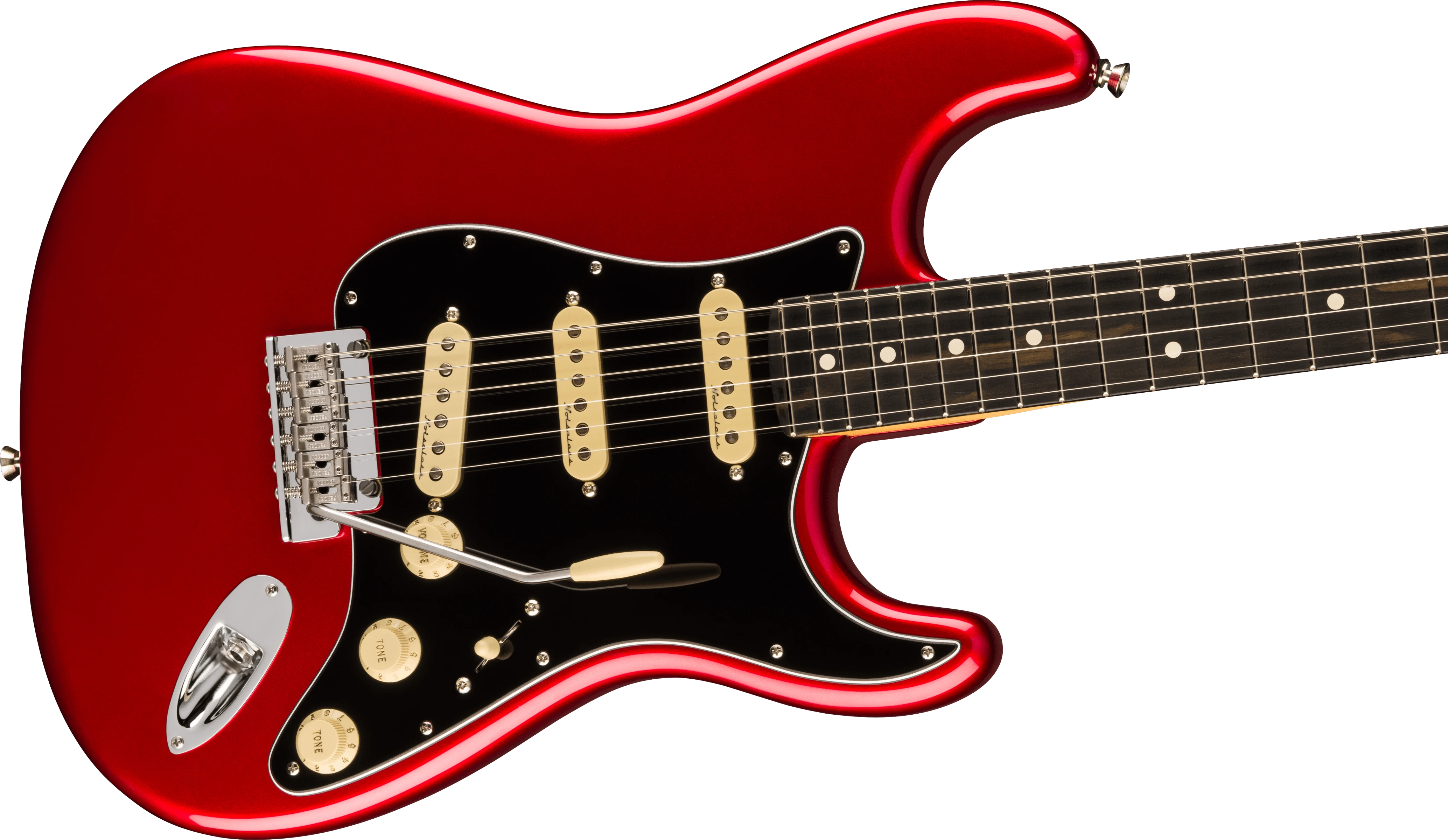 Fender® Limited Edition American Professional II Stratocaster®, Ebony Fingerboard with Black Headstock, Candy Apple Red
