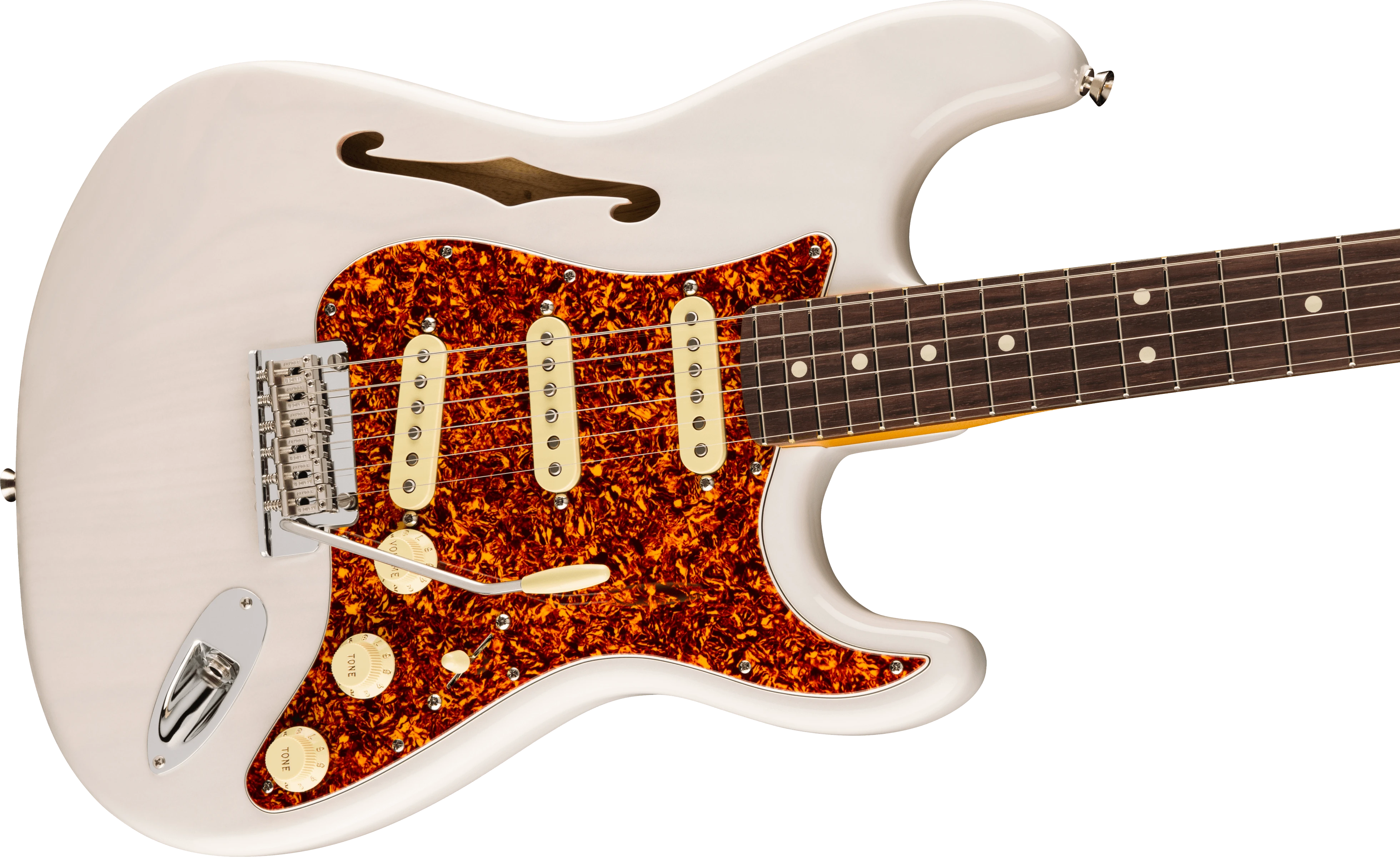 Fender® American Professional II Stratocaster® Thinline, Rosewood Fingerboard, White Blonde