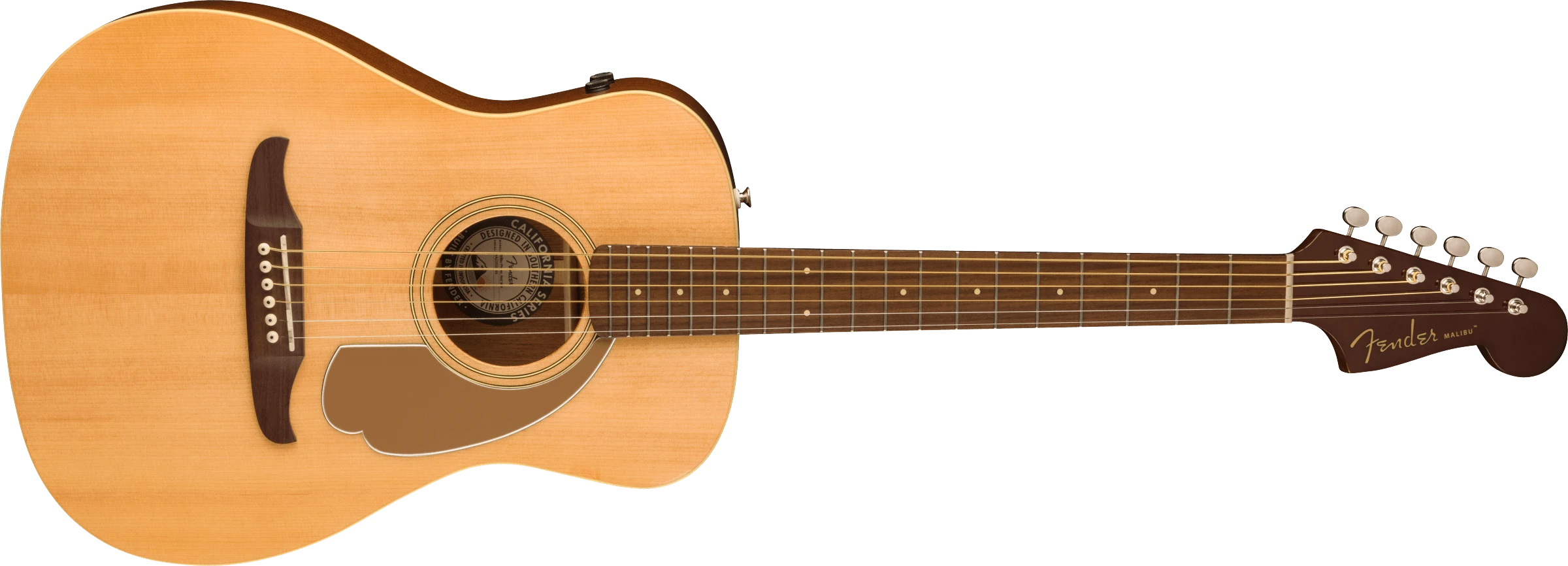 Fender® Malibu Player, Walnut Fingerboard, Gold Pickguard, Natural