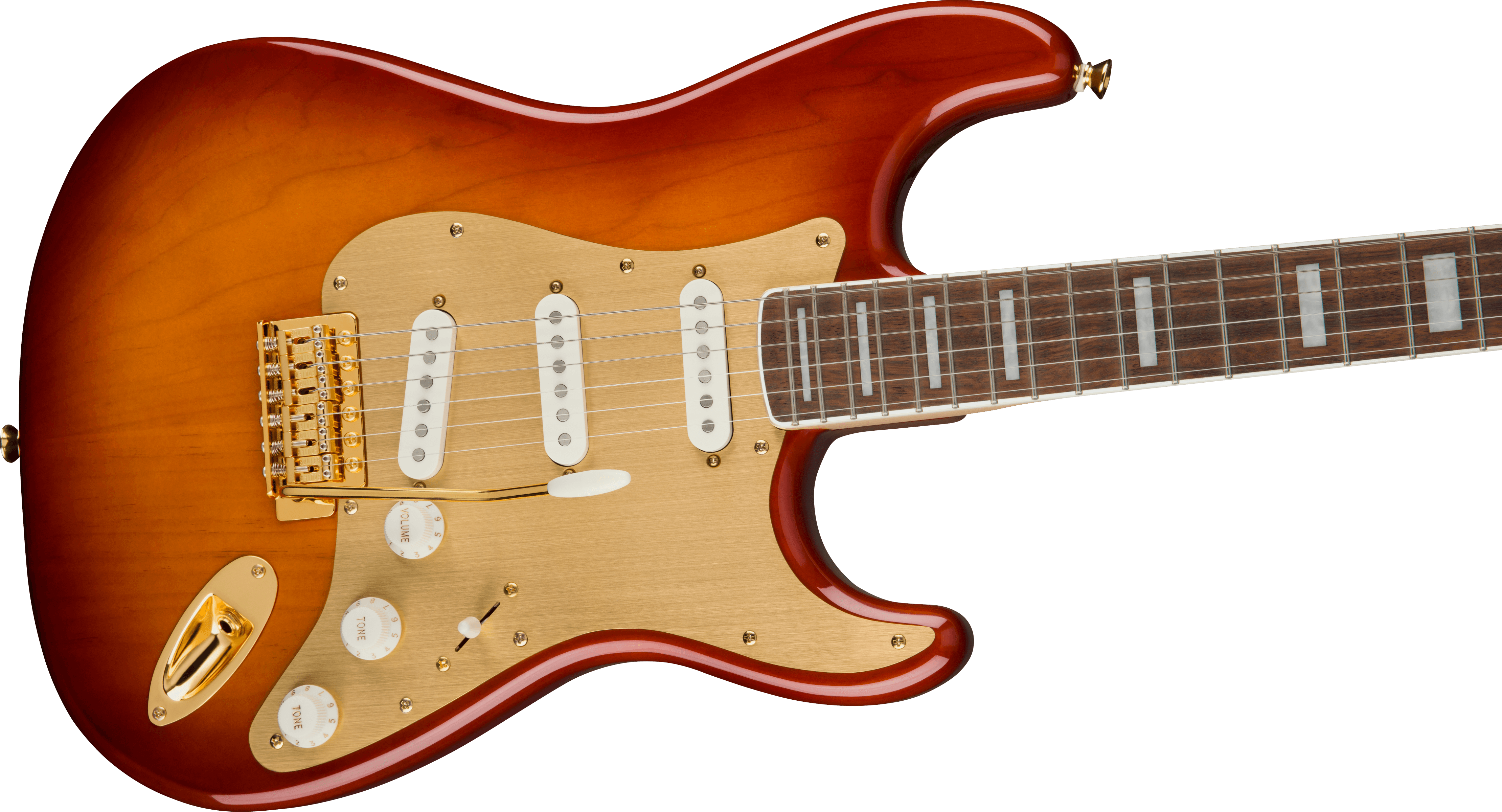 40th Anniversary Stratocaster®, Gold Edition, Laurel Fingerboard, Gold Anodized Pickguard, Sienna Sunburst
