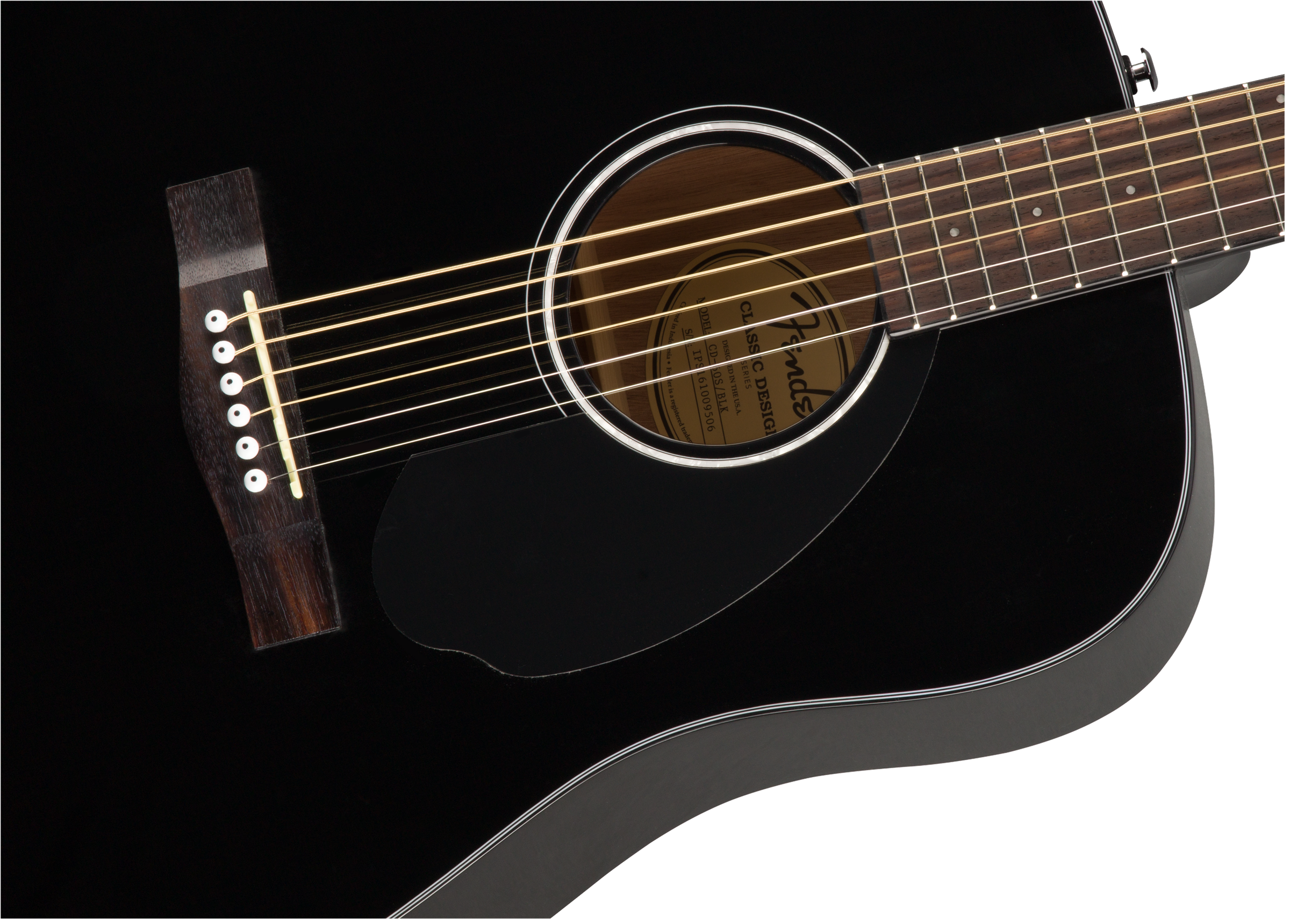 Fender® CD-60S Dreadnought, Walnut Fingerboard, Black