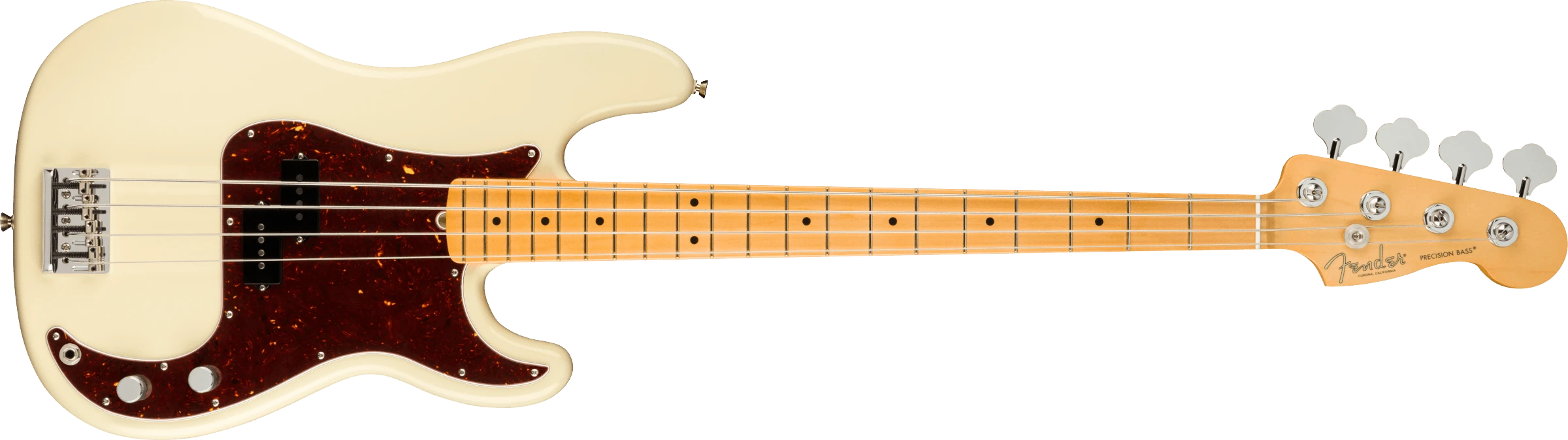 Fender® American Professional II Precision Bass®, Maple Fingerboard, Olympic White