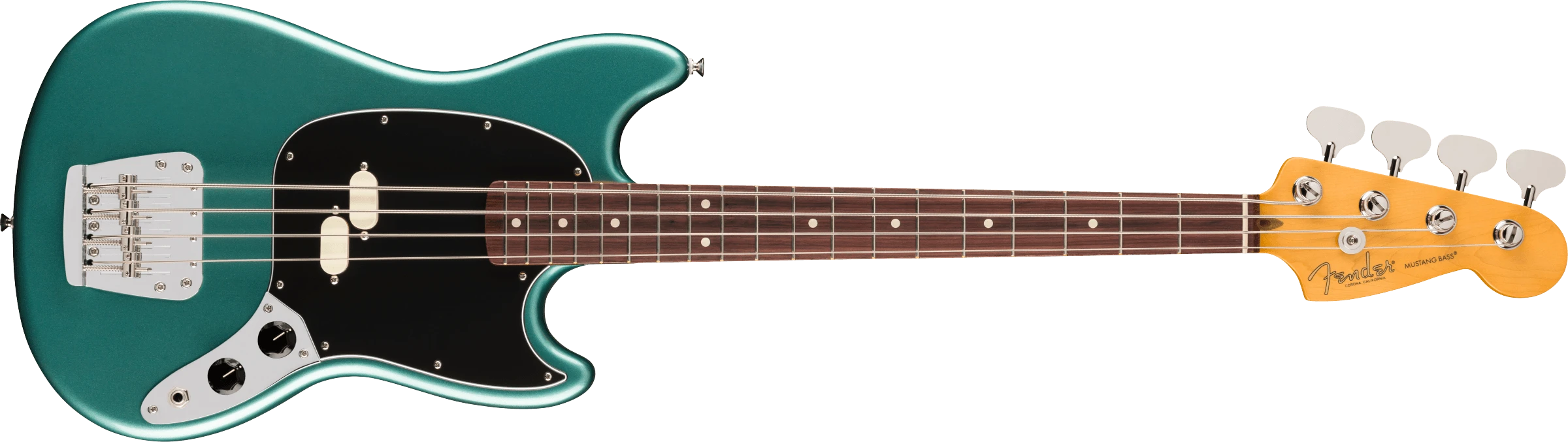 Fender® American Professional Classic Mustang Bass®, Rosewood Fingerboard, Faded Sherwood Green Metallic