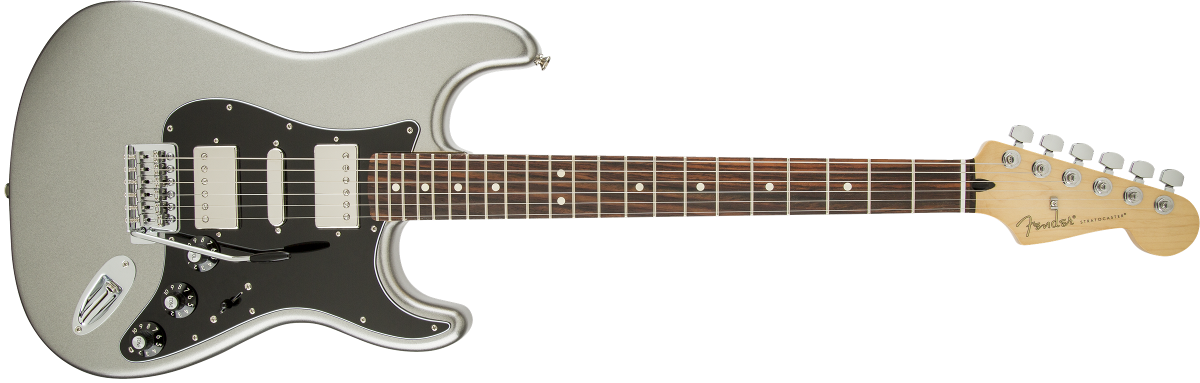 Fender® Blacktop™ Stratocaster® HSH, Rosewood Fingerboard, Titanium Silver