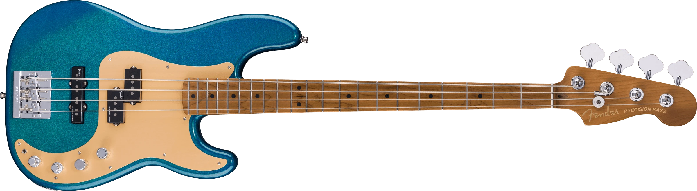 Fender® Limited Edition American Ultra II Precision Bass®, Roasted Maple Fingerboard, Aurora