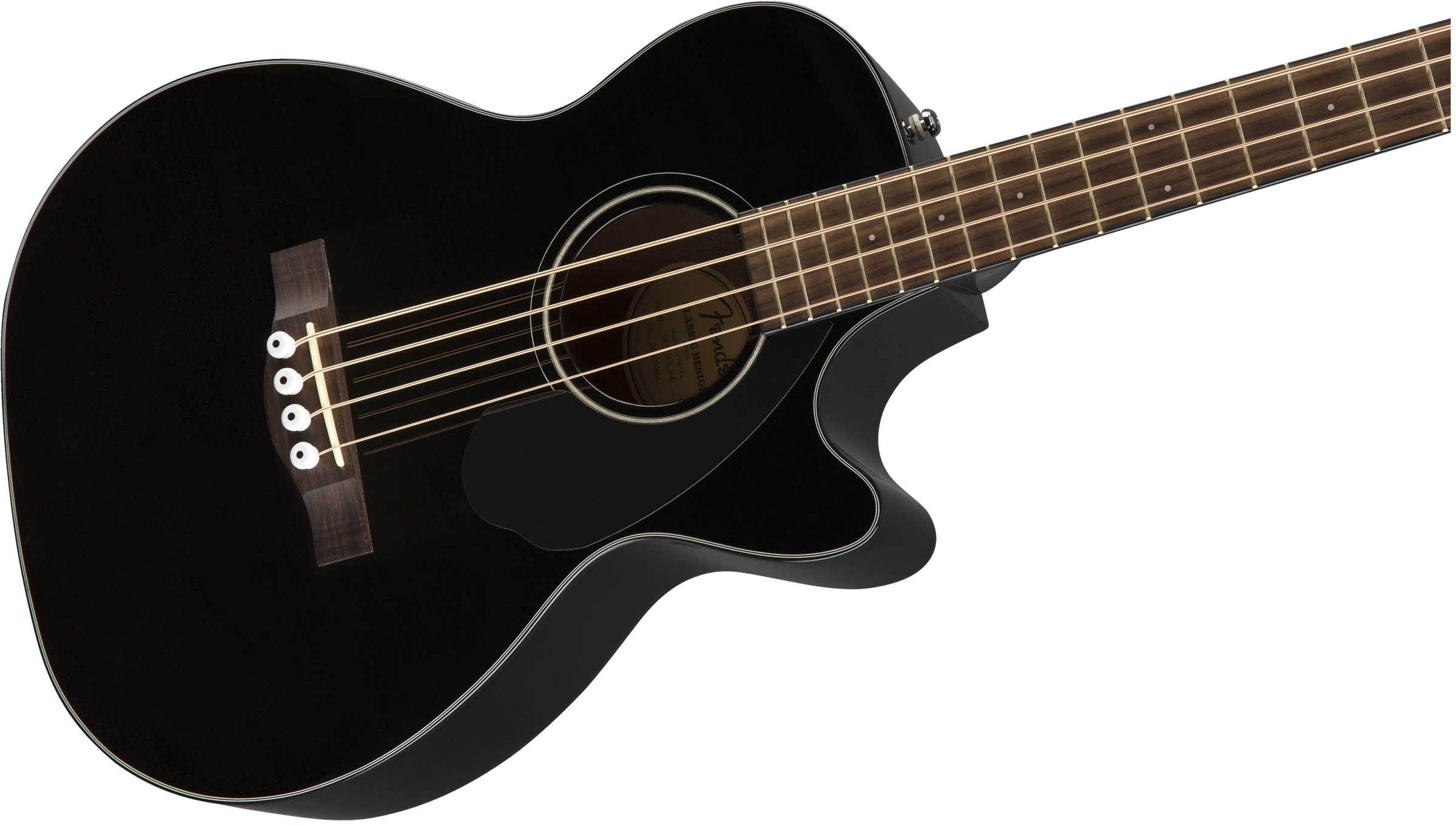 Fender® CB-60SCE Bass, Walnut Fingerboard, Black