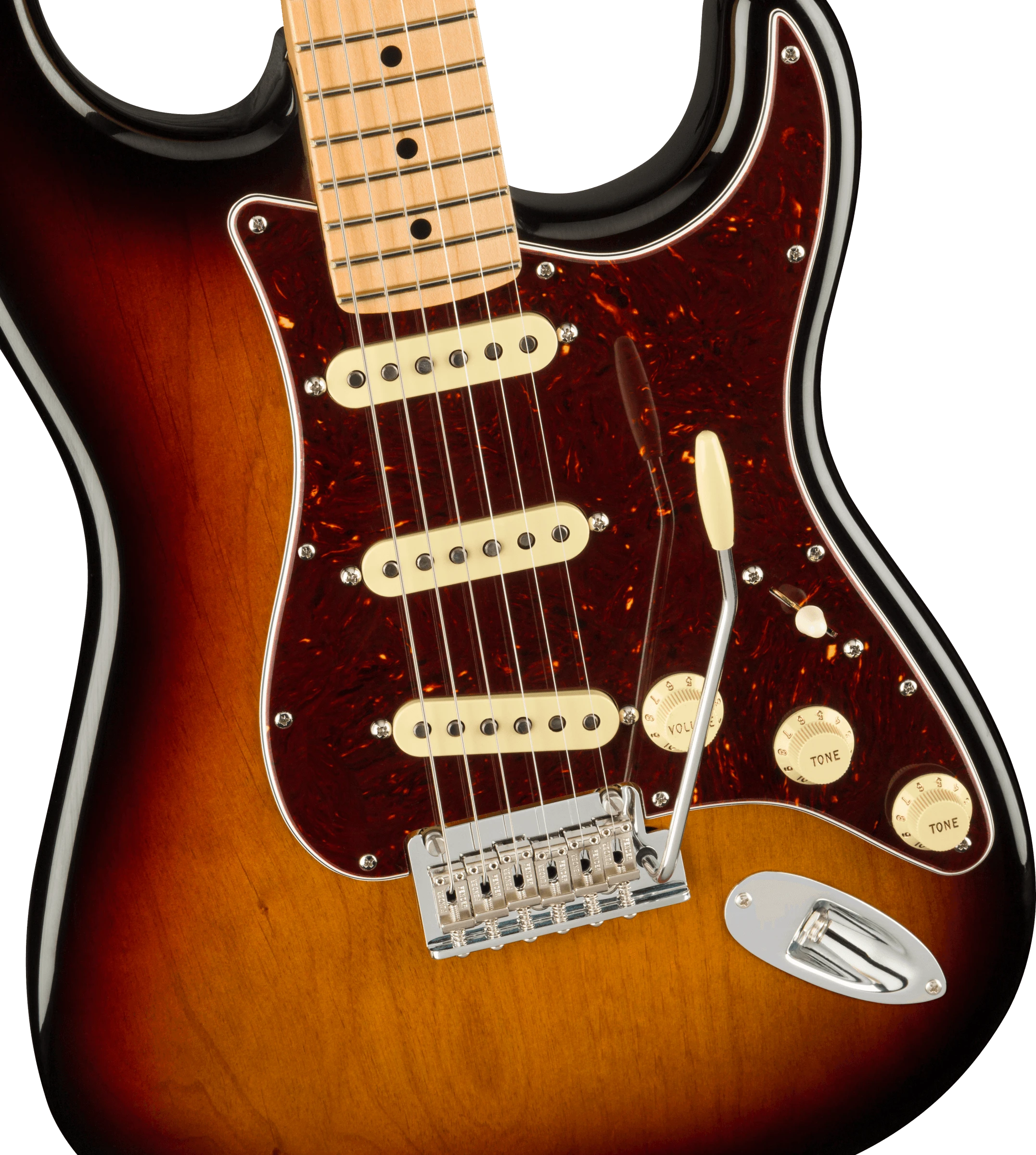 Fender® American Professional II Stratocaster®, Maple Fingerboard, 3-Color Sunburst