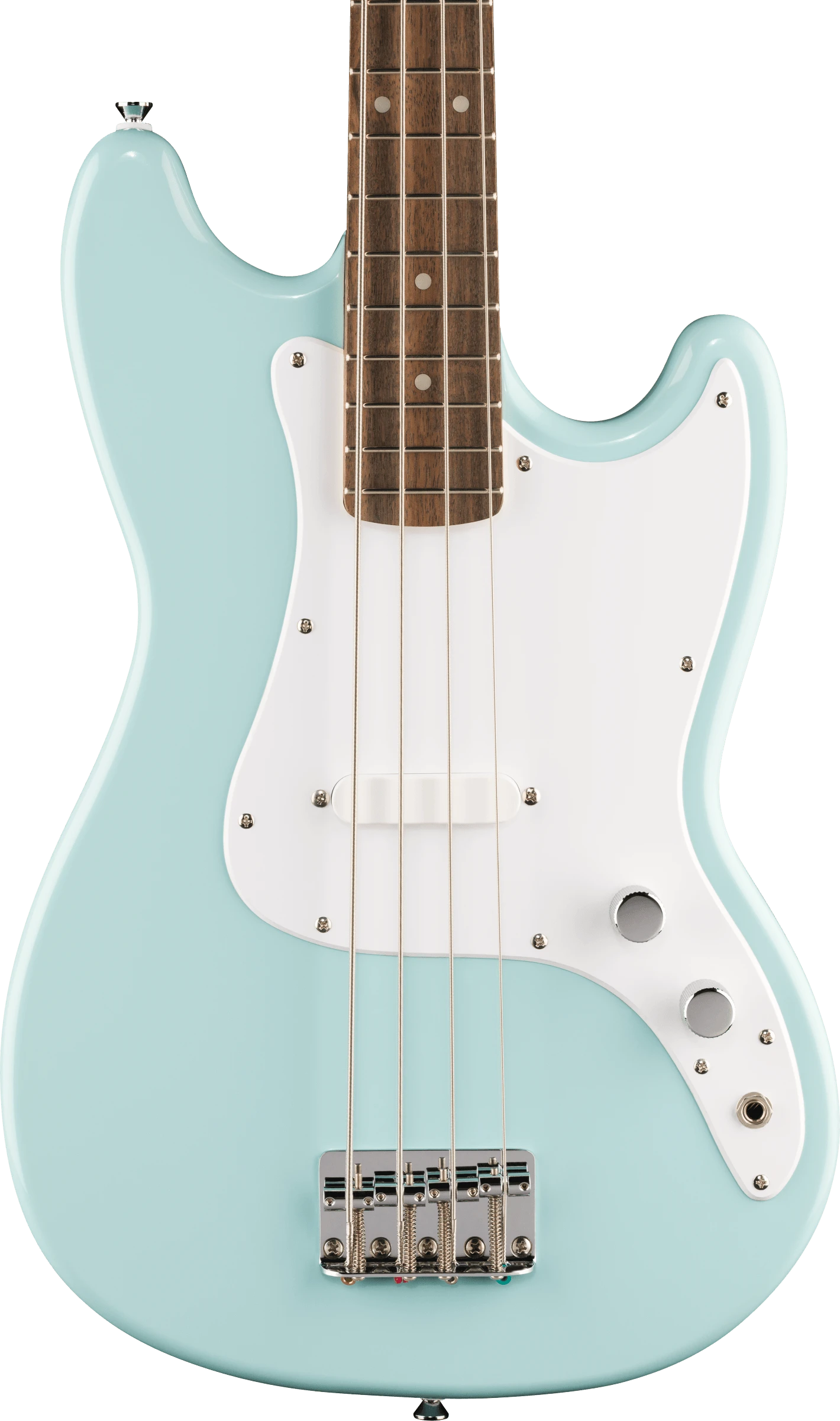Squier® Squier Sonic® Bronco™ Bass, Laurel Fingerboard, White Pickguard, Daphne Blue