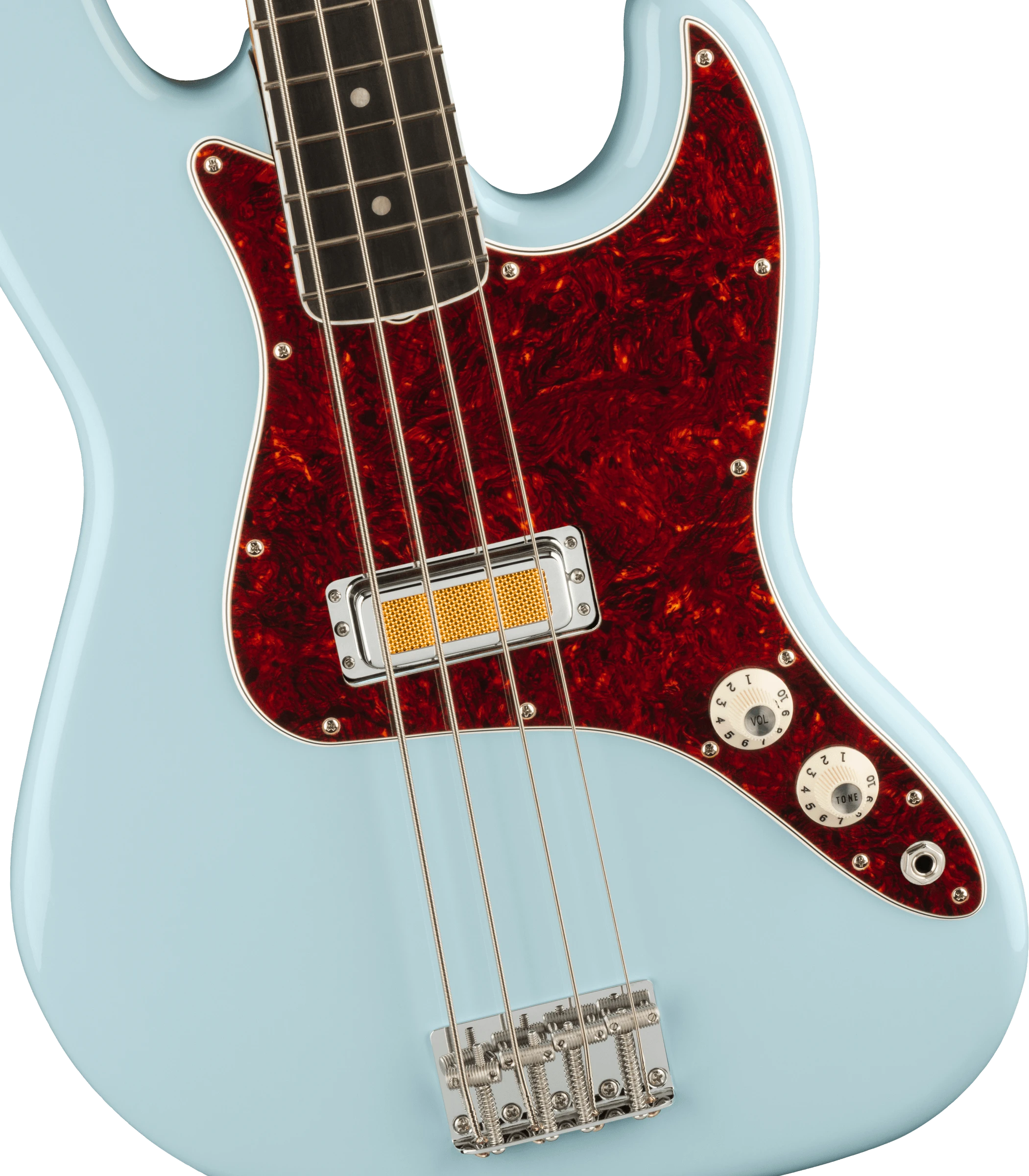 Fender® Gold Foil Jazz Bass®, Ebony Fingerboard, Sonic Blue