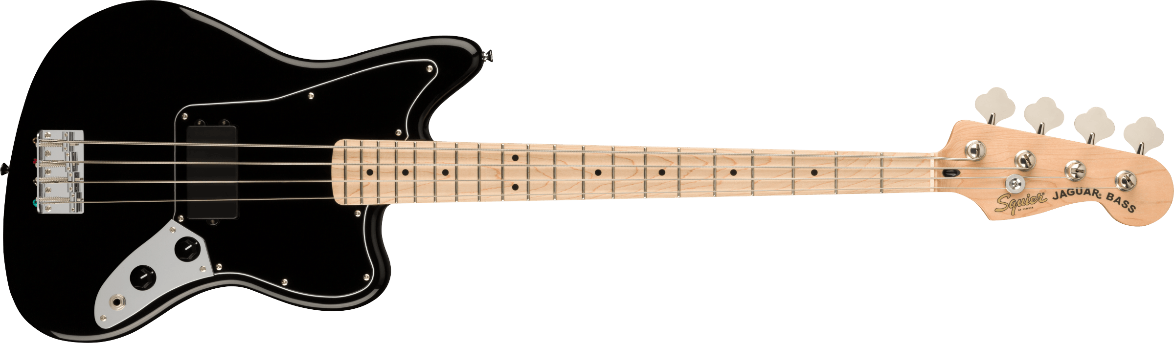 Squier® Affinity Series® Jaguar® Bass H, Maple Fingerboard, Black Pickguard, Black