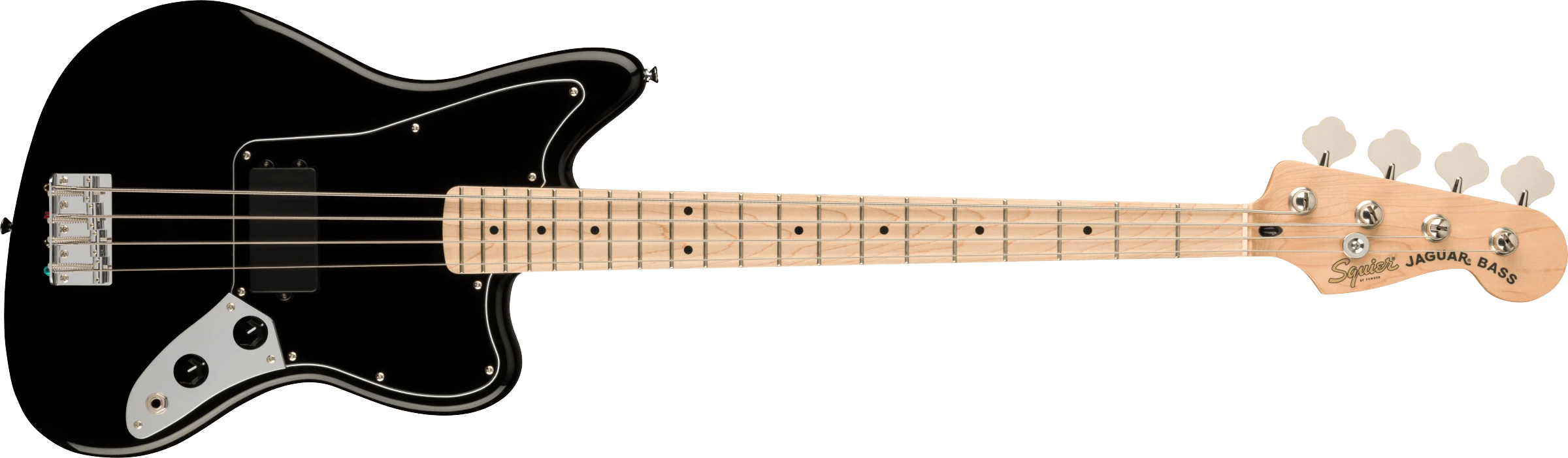 Squier® Affinity Series® Jaguar® Bass H, Maple Fingerboard, Black Pickguard, Black