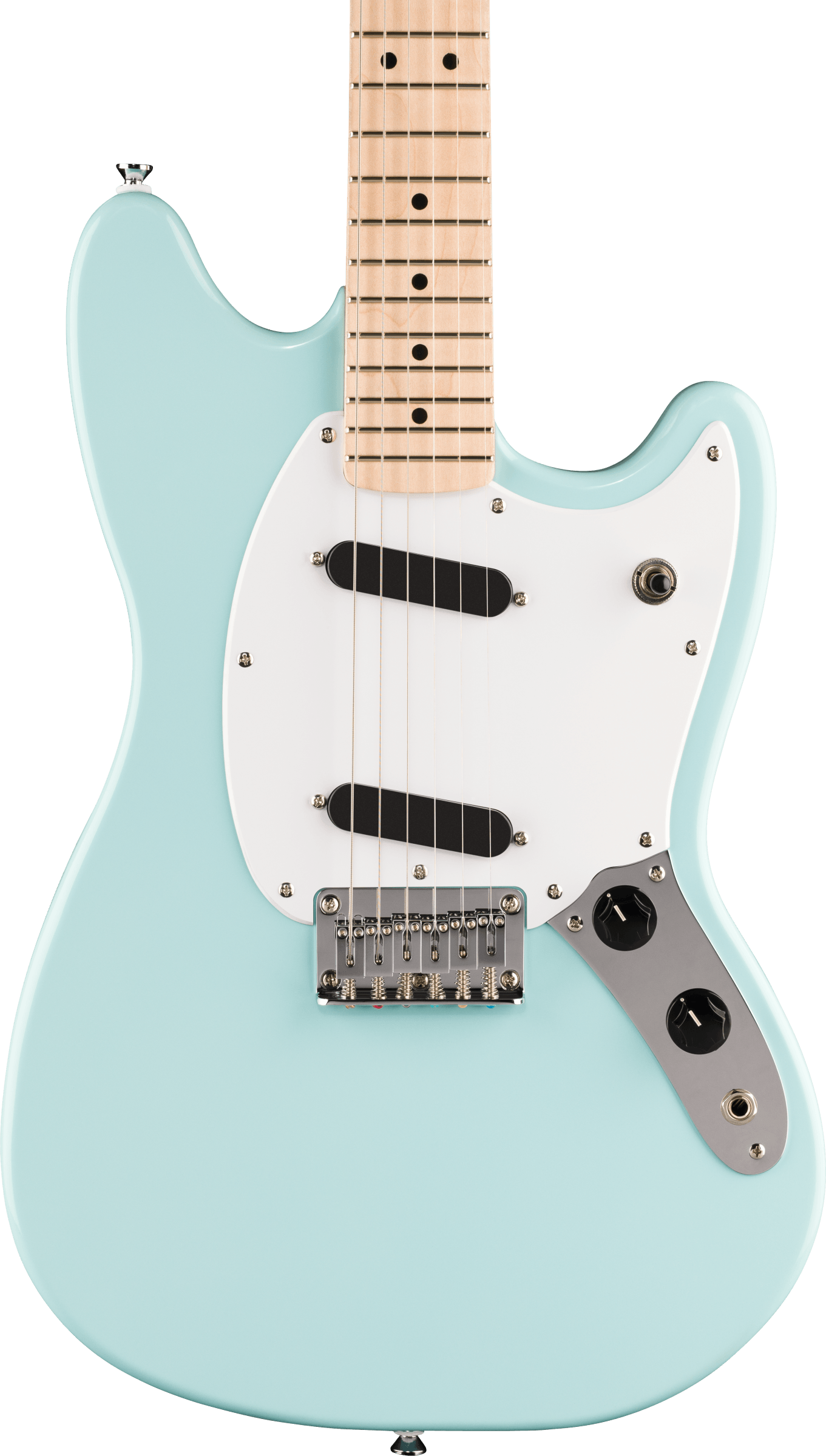 Squier® Squier Sonic® Mustang®, Maple Fingerboard, White Pickguard, Daphne Blue