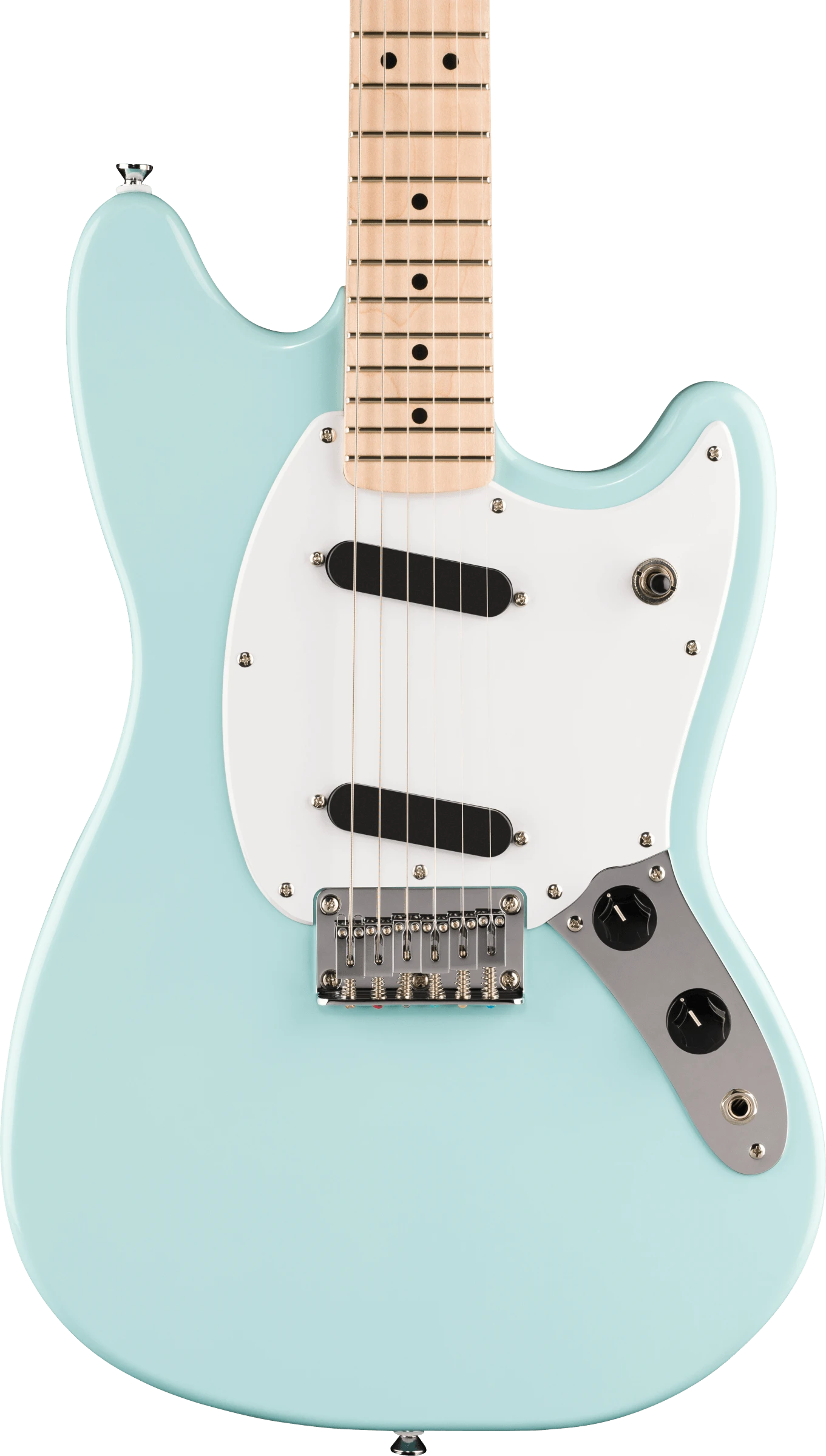 Squier® Squier Sonic® Mustang®, Maple Fingerboard, White Pickguard, Daphne Blue