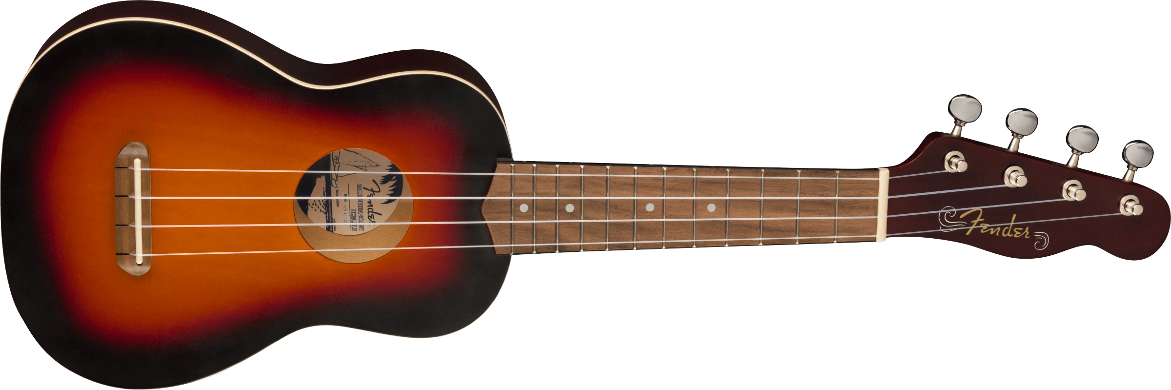 Fender® Venice Soprano Uke, Walnut Fingerboard, 2-Color Sunburst