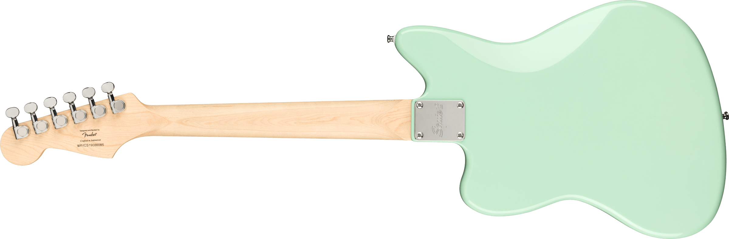 Squier® Mini Jazzmaster® HH, Maple Fingerboard, White Pickguard, Surf Green