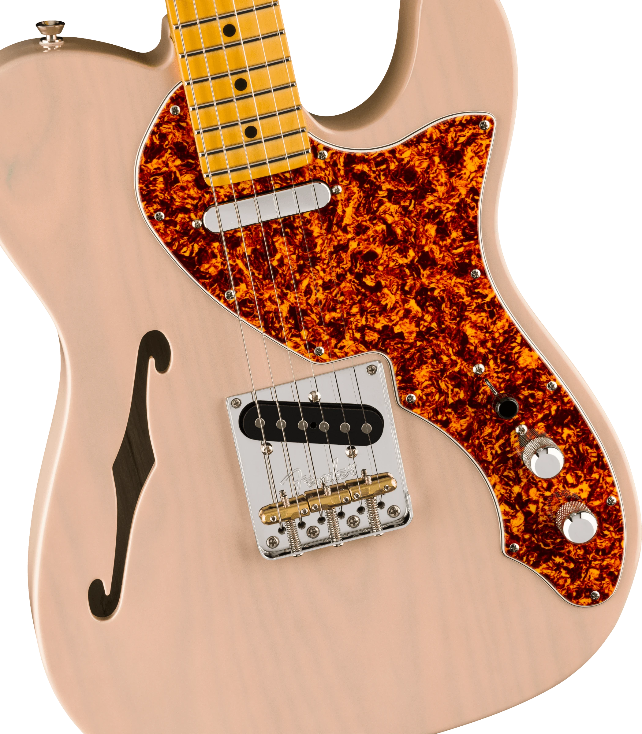 Fender® Limited Edition American Professional II Telecaster® Thinline, Maple Fingerboard, Transparent Shell Pink