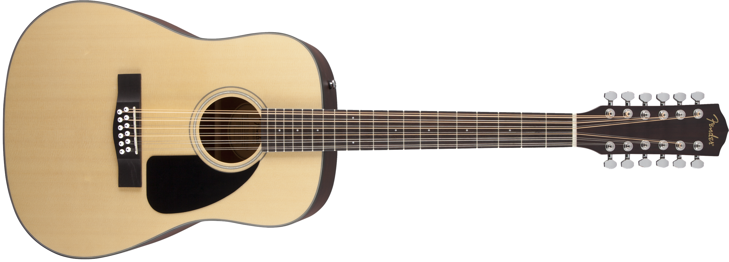 Fender® CD100-12, 12-String, Spruce top, Mahog' Back/Sides, Satin Finish, Natural
