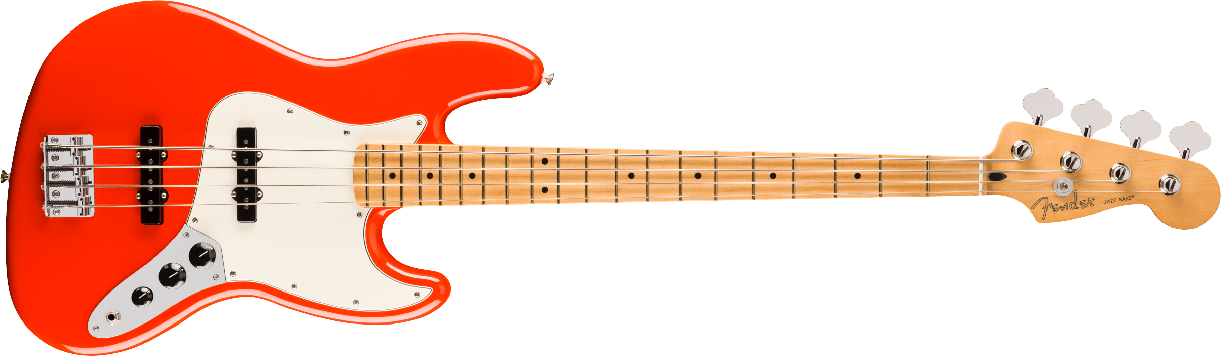 Fender® Player II Jazz Bass®, Maple Fingerboard, Coral Red